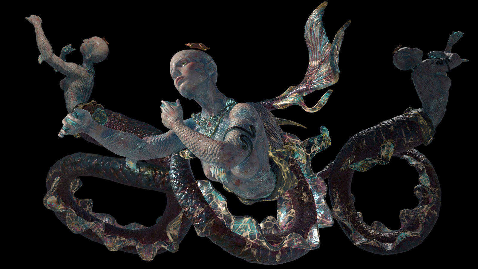 Aquata Mermaid Substance Painter Texturing