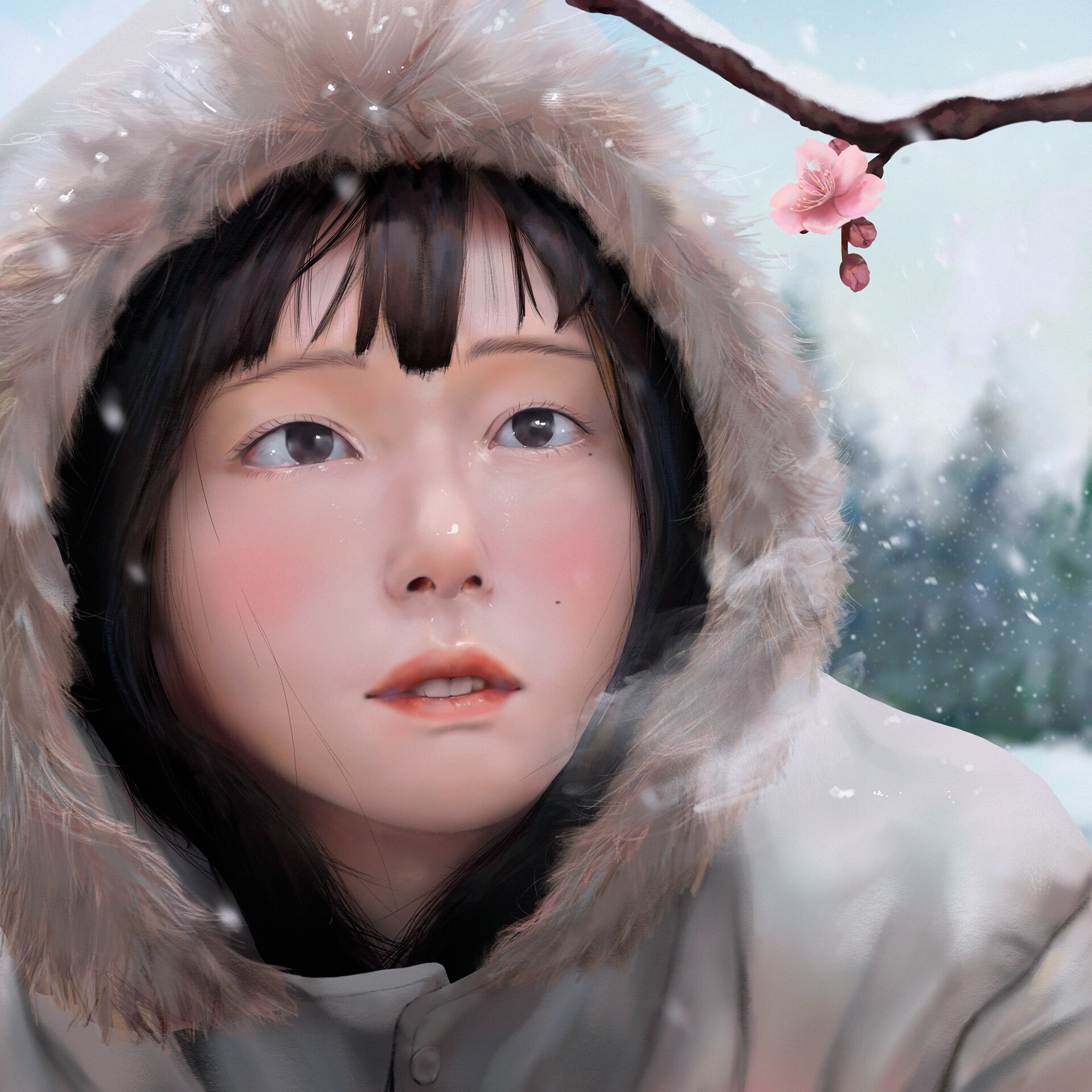 ArtStation 눈꽃 (Snow Flower)