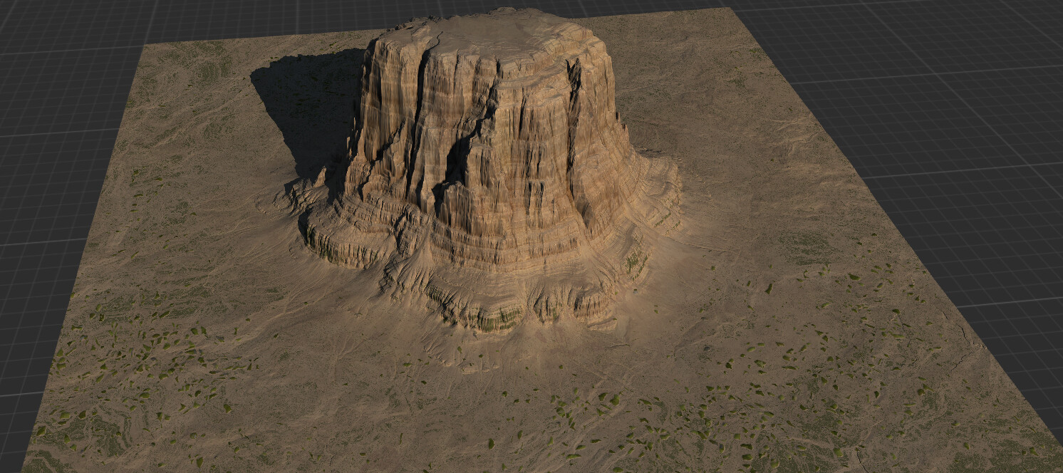 Far off mega structure. This mesa form is also part of the desert collection.