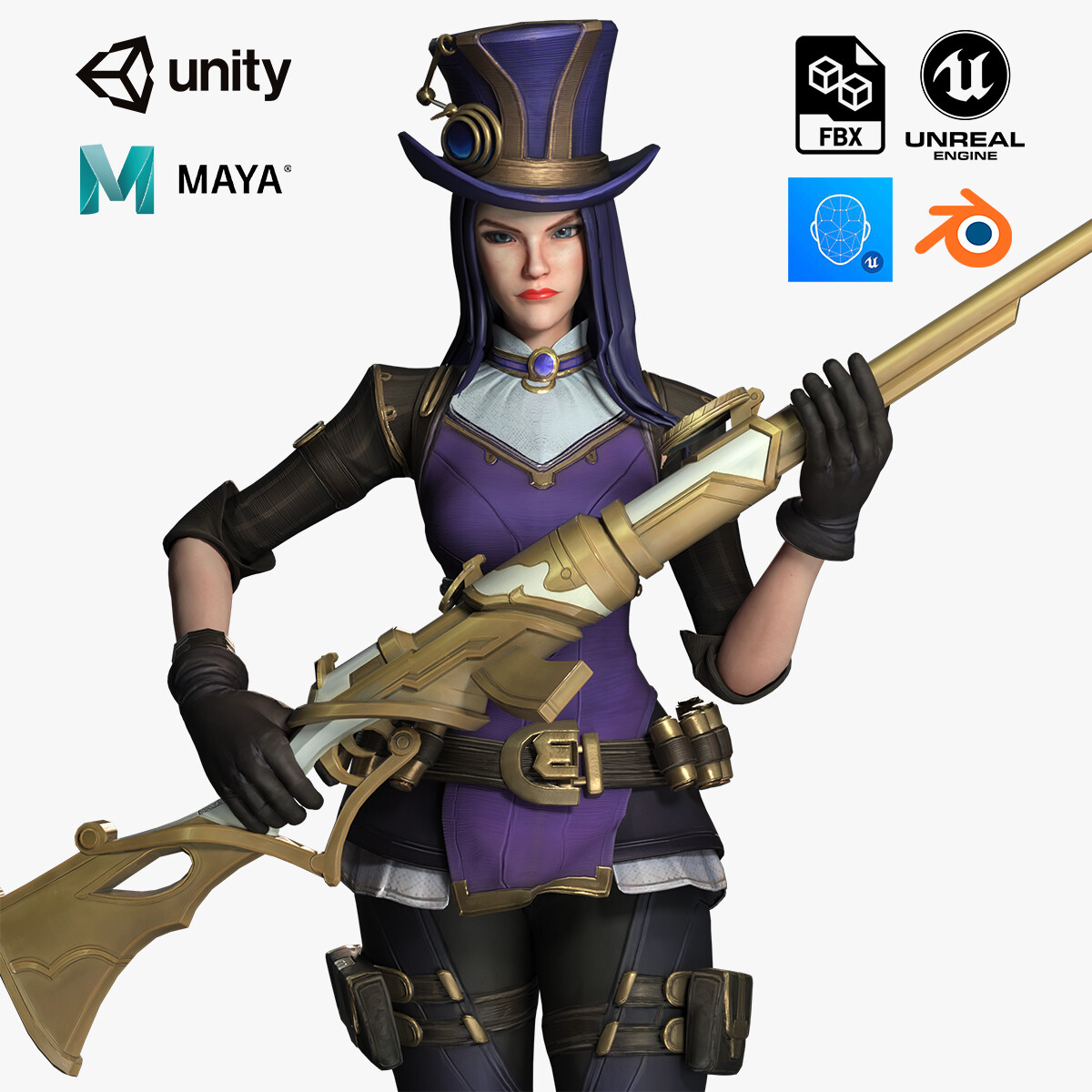 ArtStation Caitlyn league of legends arcane