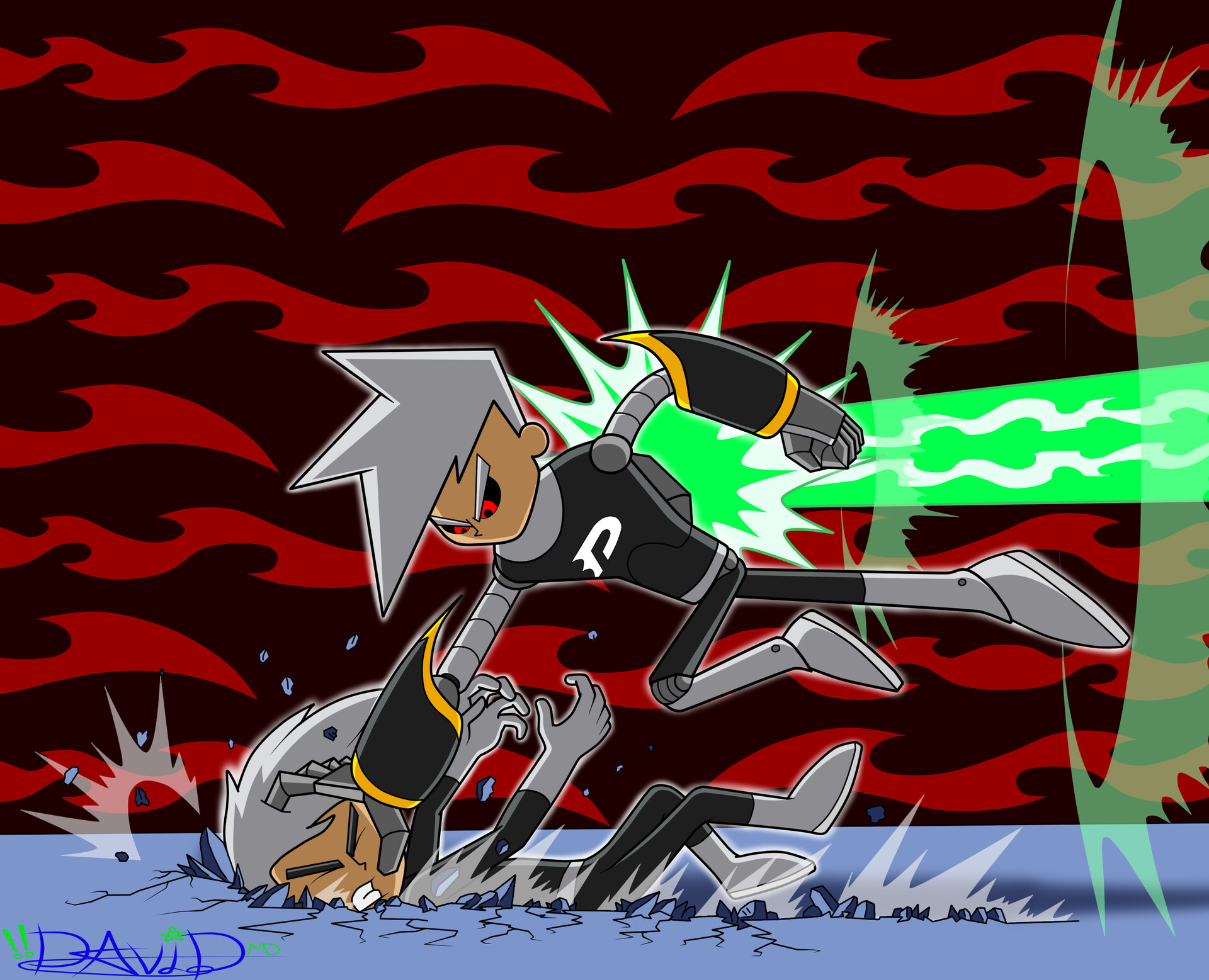 Artstation metal danny vs danny phantom fight 2