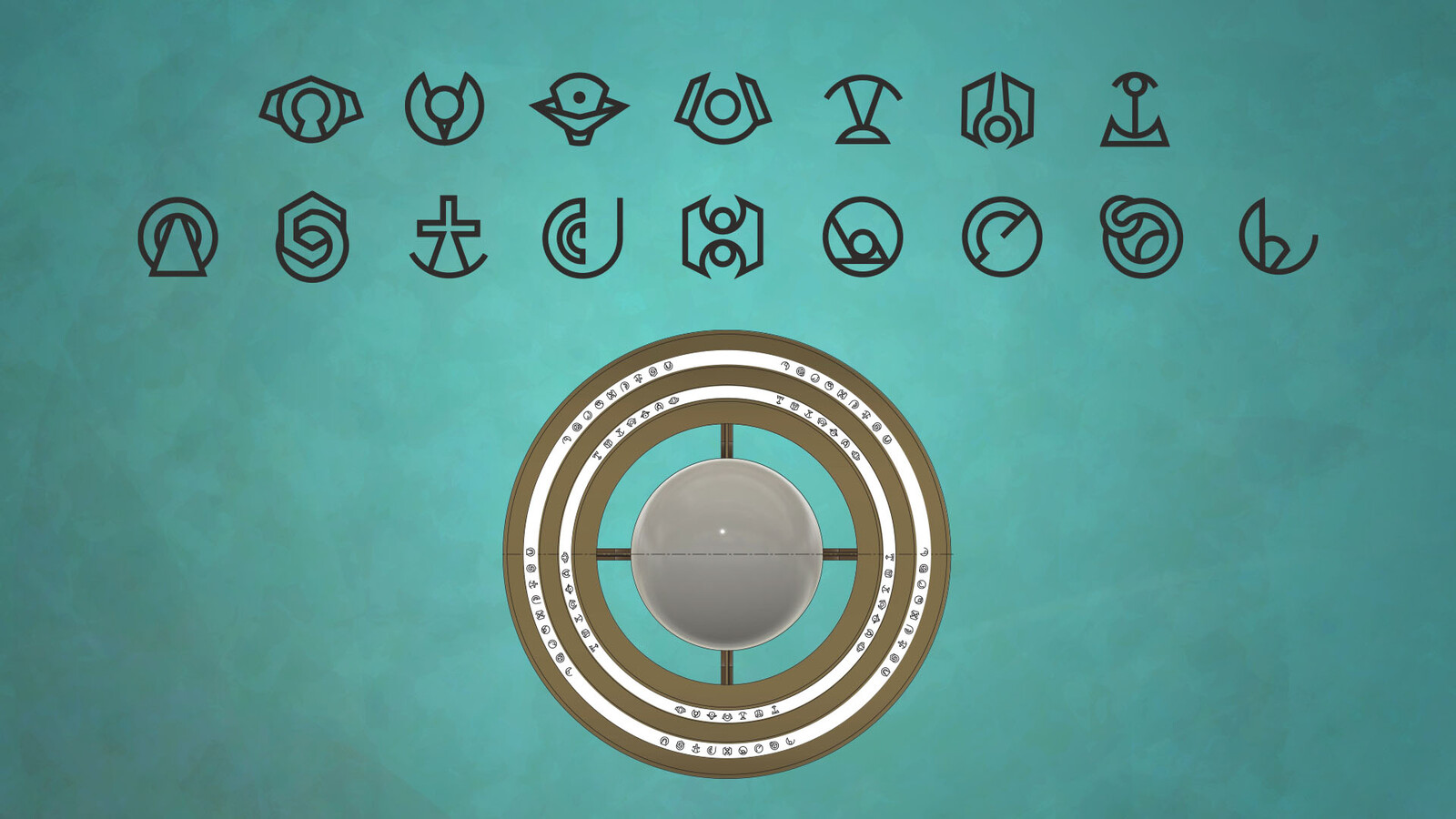 Control symbols for the central hub on the Invictus.