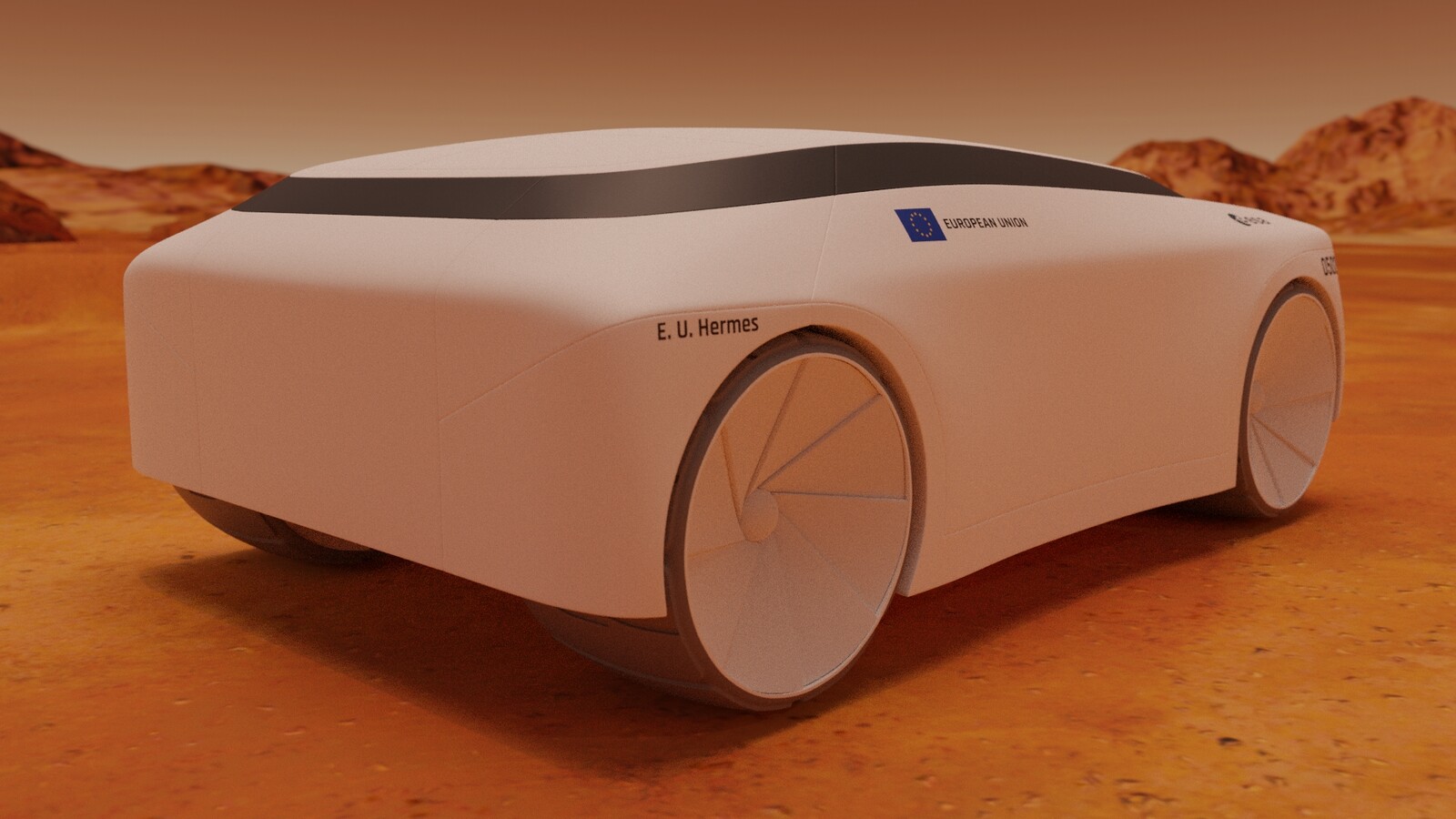 A Mars Rover that transports passenger and goods between colonies on the red planet.