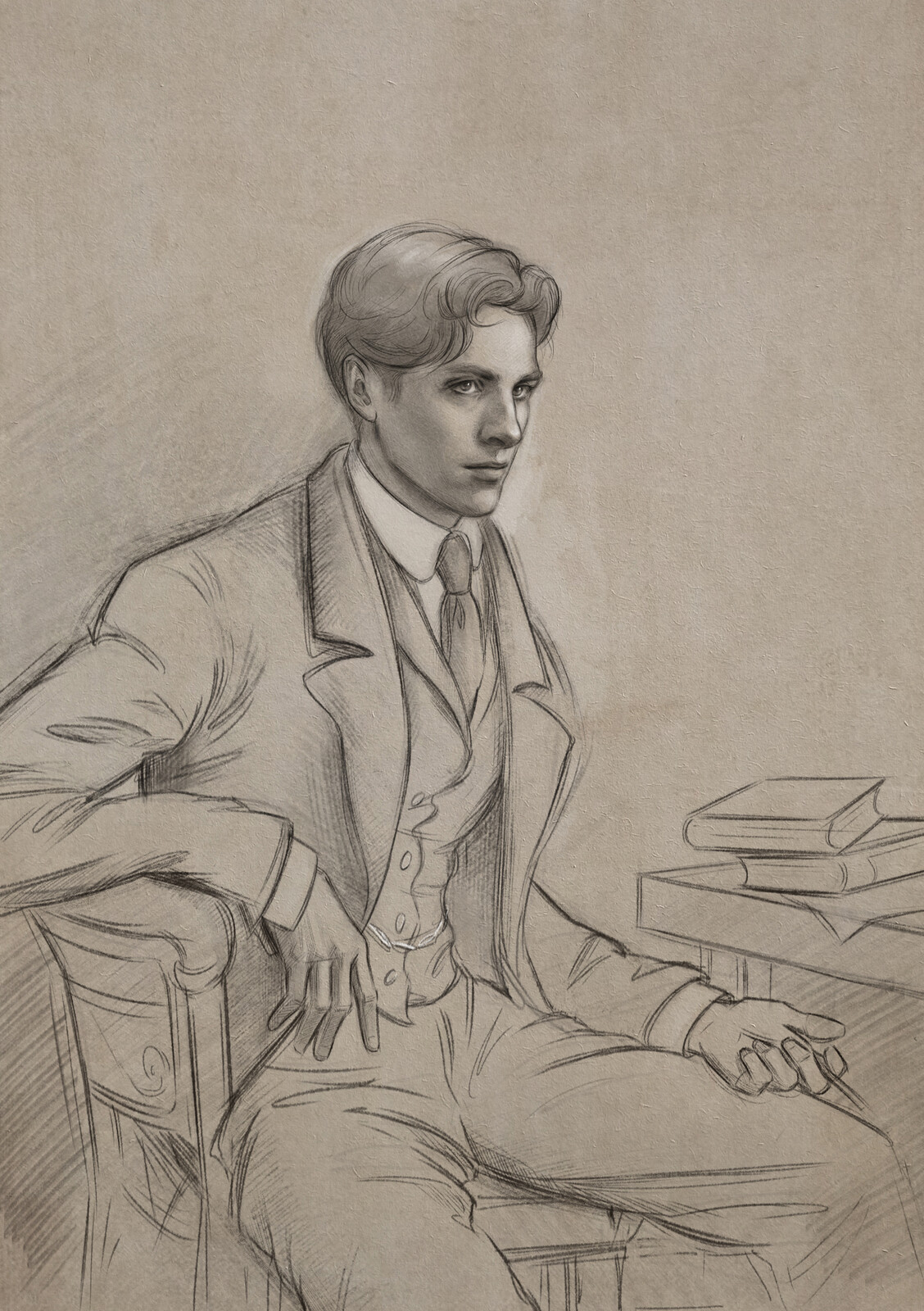 Portrait commission- 1920s young male portraiture