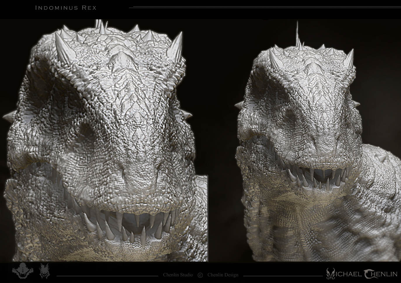 ArtStation - Indominus Rex Sculpt ( Rendered Version ) - Jurassic