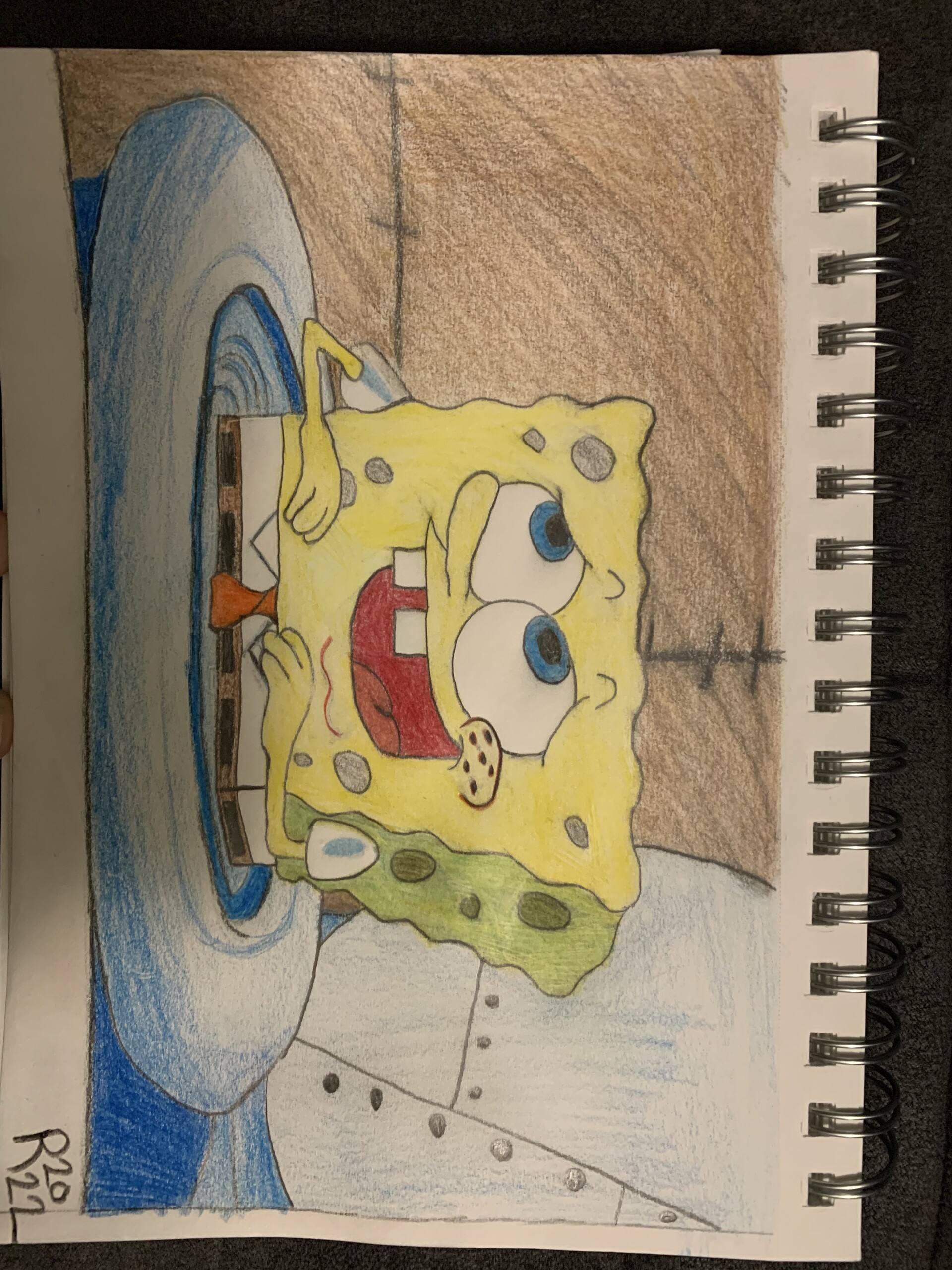 spongebob drawing in pencil episode
