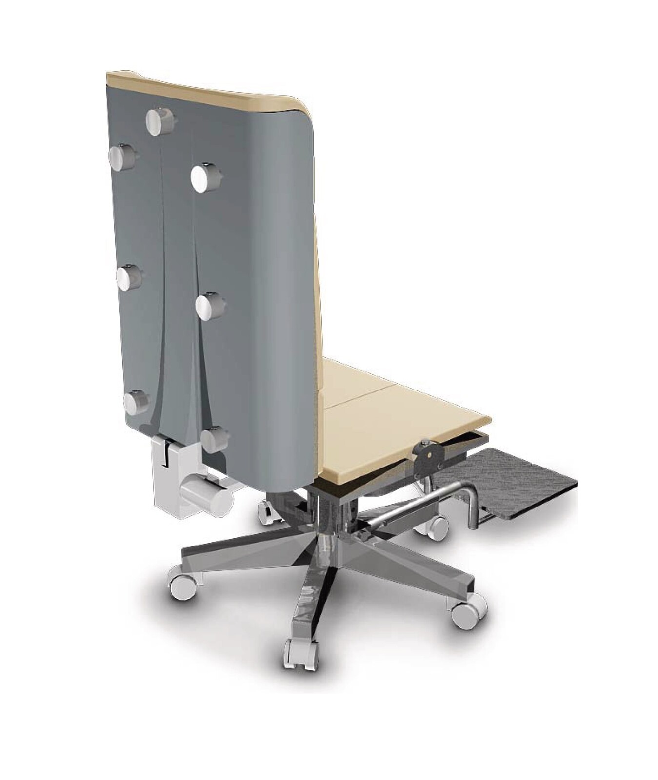 The backrest is divided into seven segments, which
can also be individually positioned.
