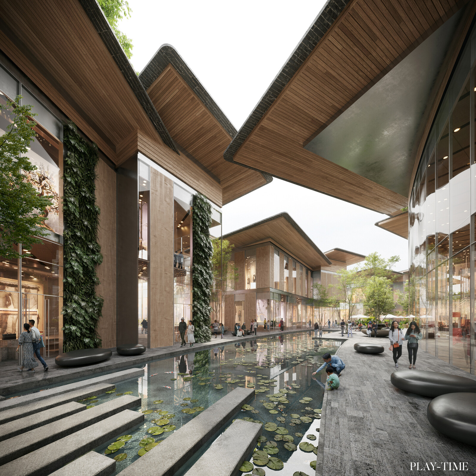 New commercial development in Vietnam designed by NBBJ Design. Image by PLAY-TIME Barcelona