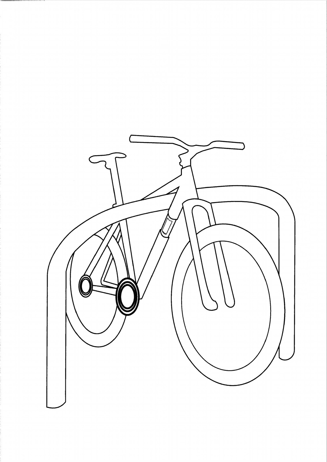 A lock that is part of the bicycle structure:
The concept is "For me or no one".