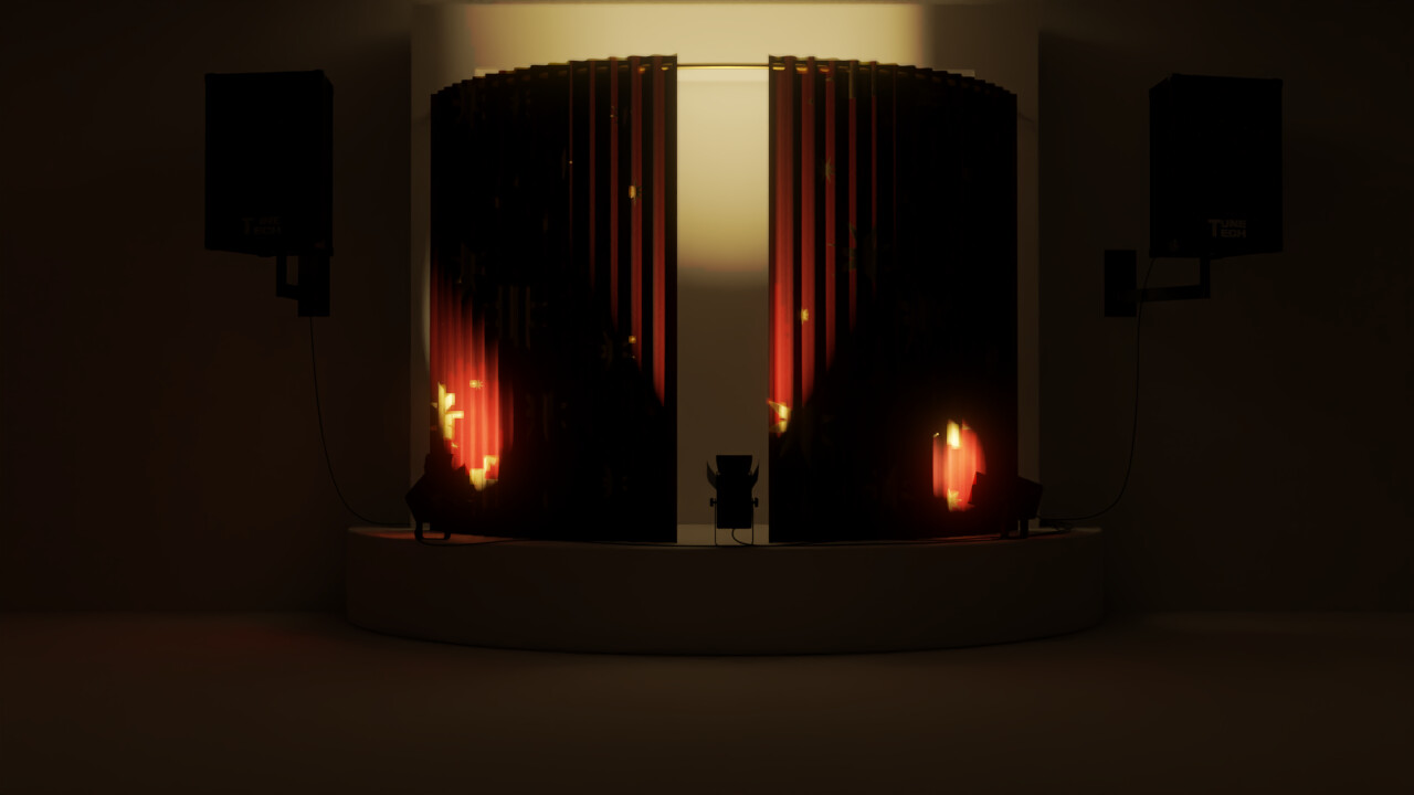 Render 2 - Curtains and model addition
