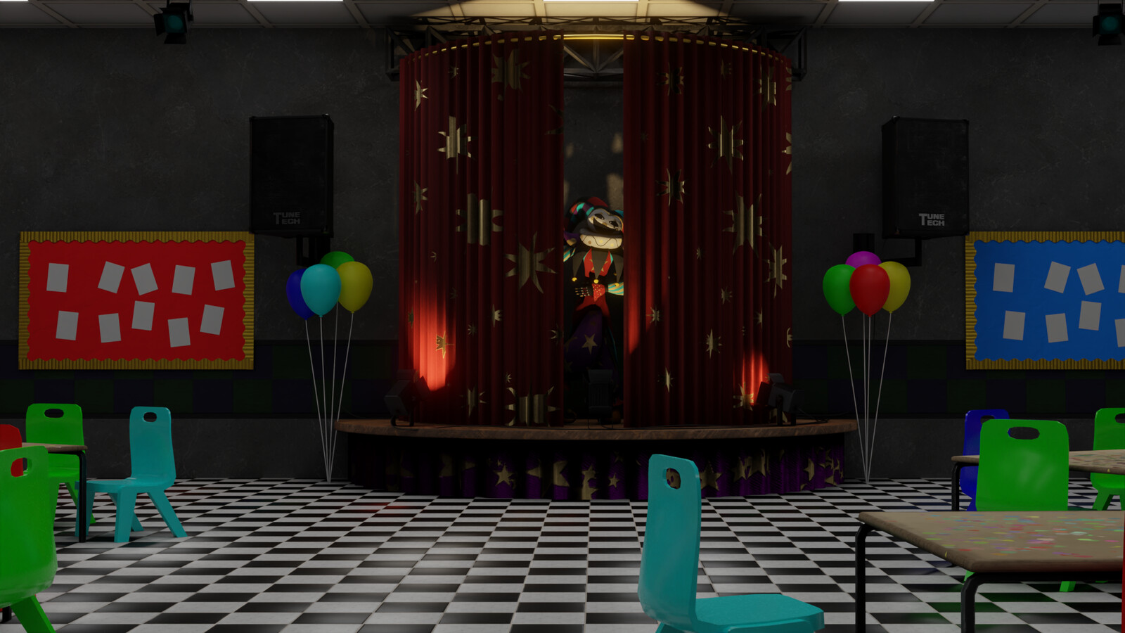 Render 6 - Boards and stage addition