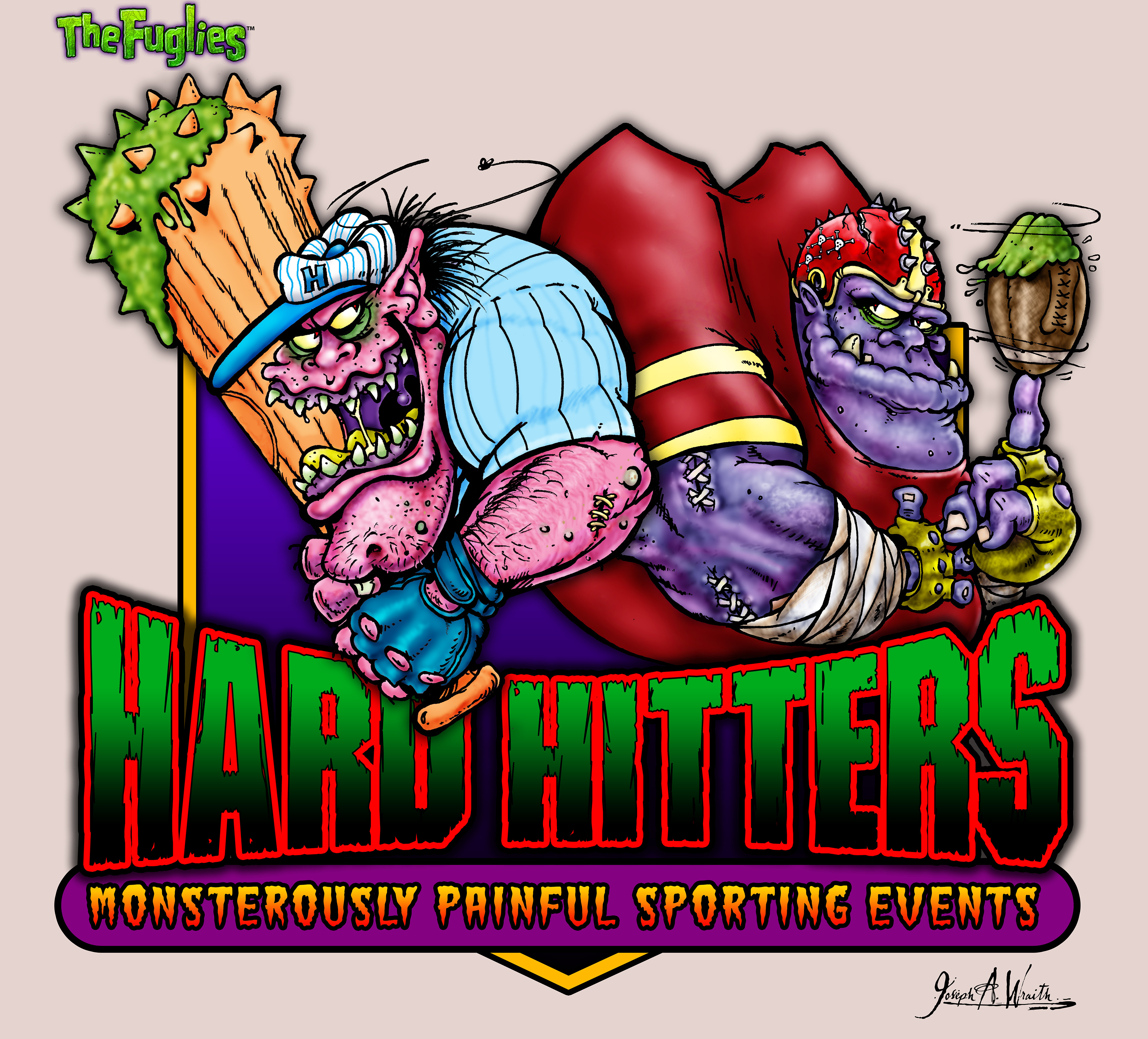 Hard Hitters Logo, Monstrously Painful Sporting Events - WIP