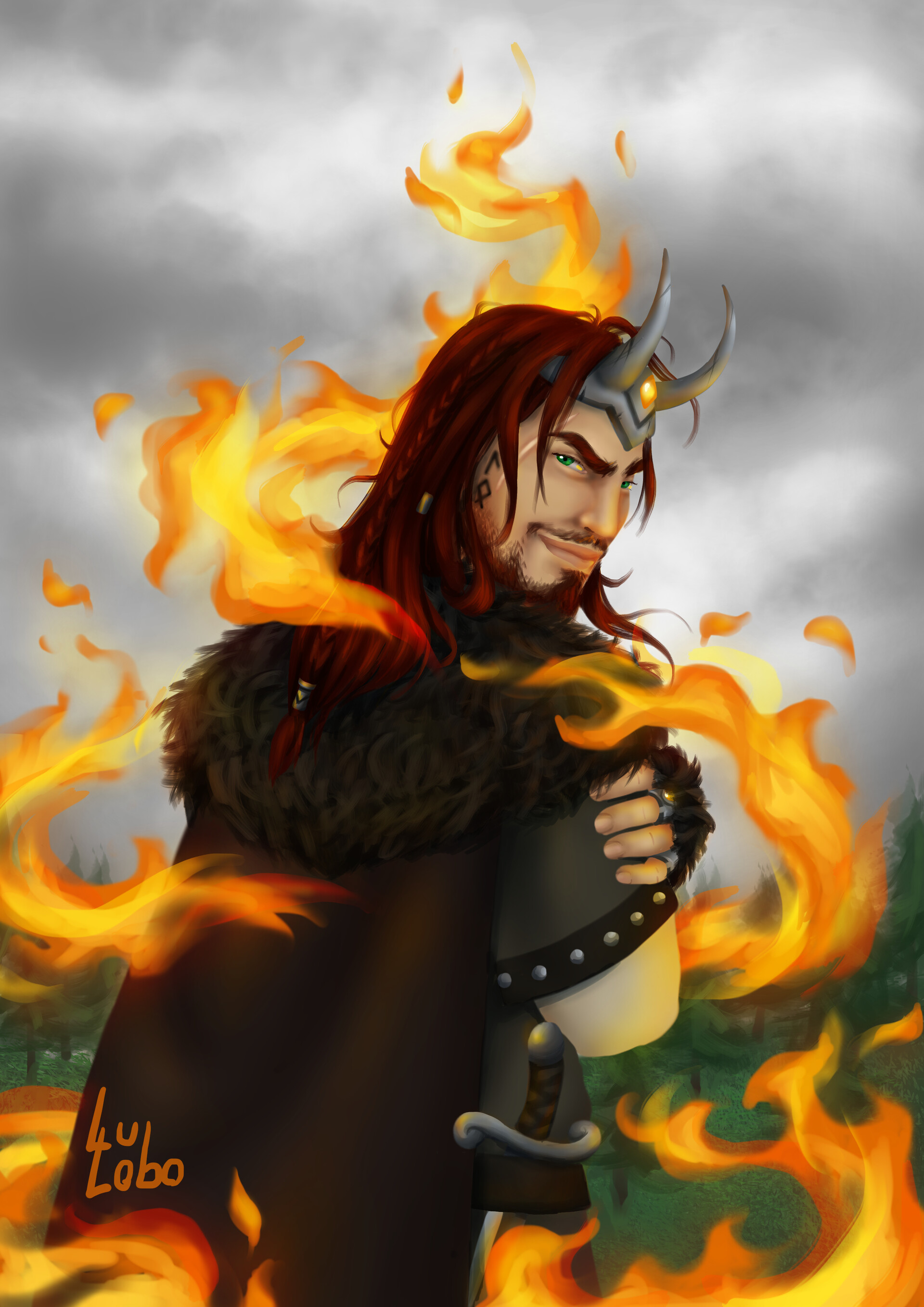 ArtStation - Loki - The god of cheating and fire
