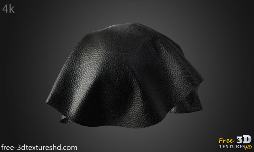 3D Textures PBR Free Download - Old Scratched Black Leather 3D Texture ...