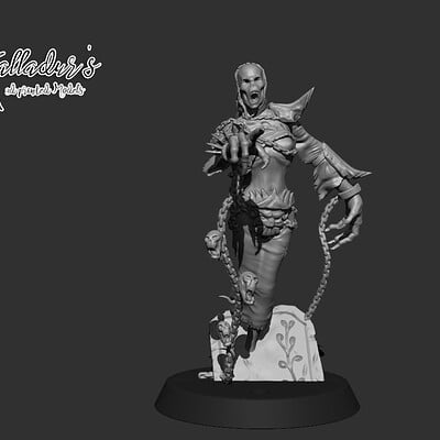 Galladur s 3d printed models wraith body pose1 11 40mm 01