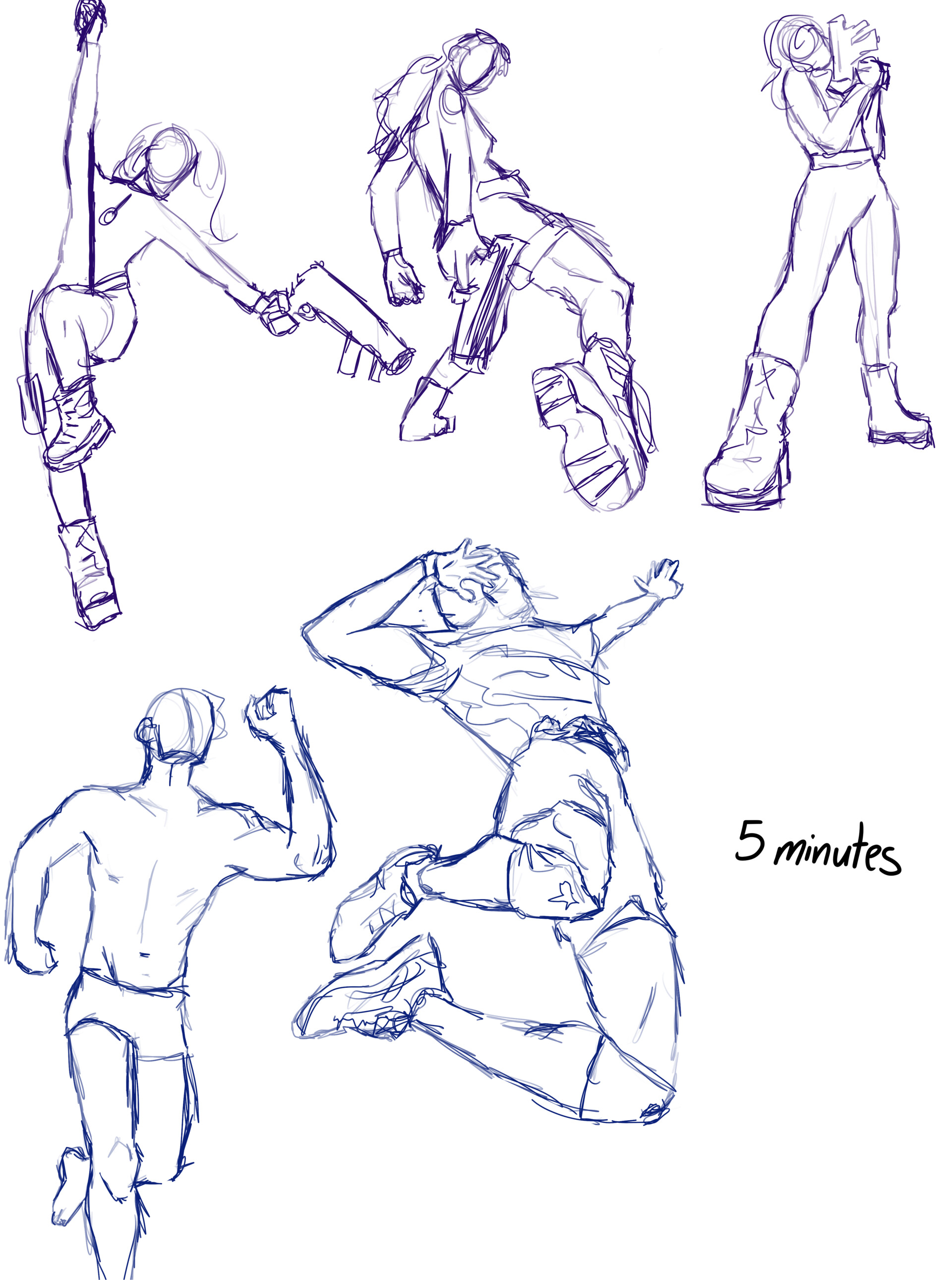 Action Poses Practice 3 by Moongaze14 on DeviantArt