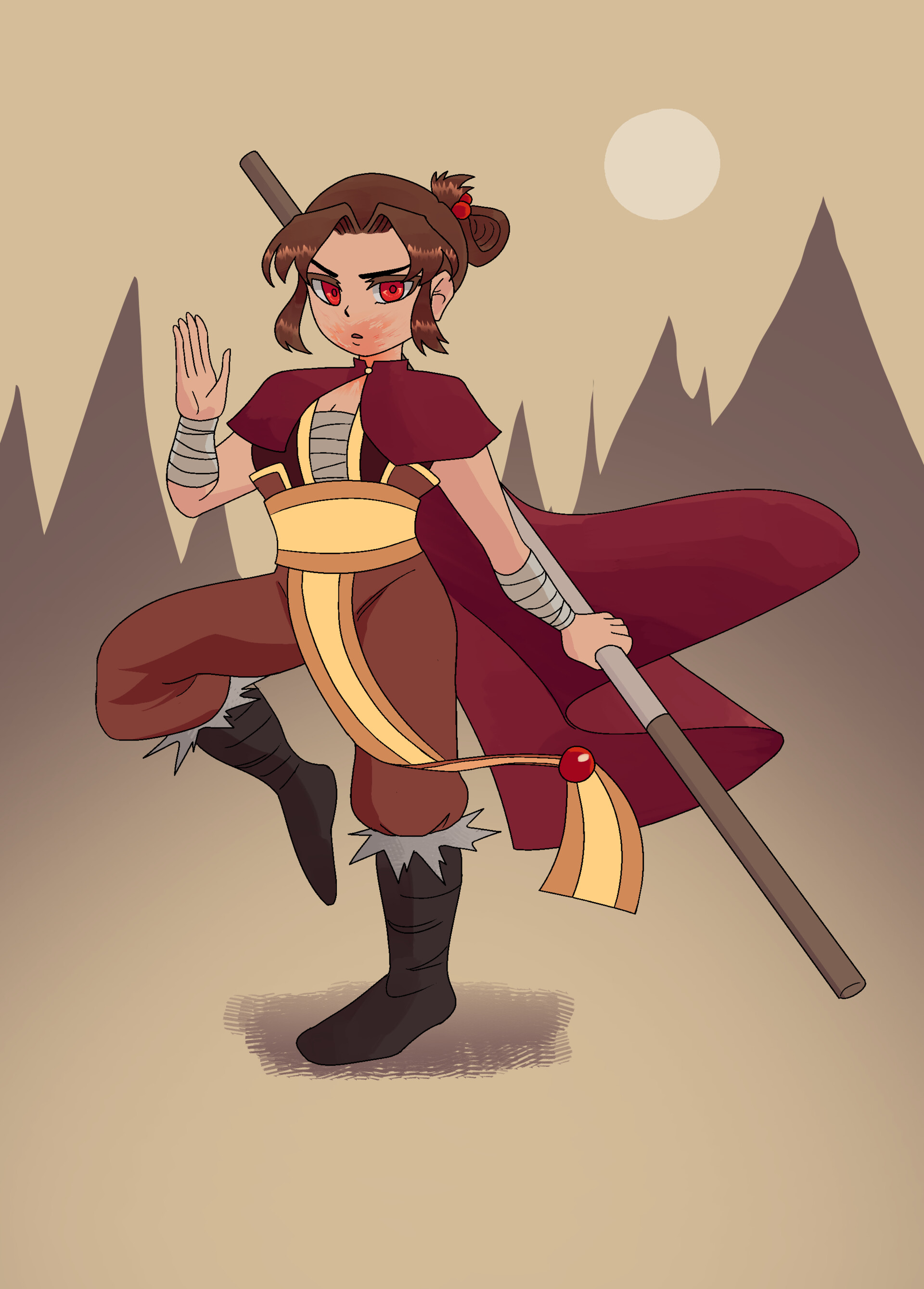 ArtStation Halfling Monk DnD Character Reference