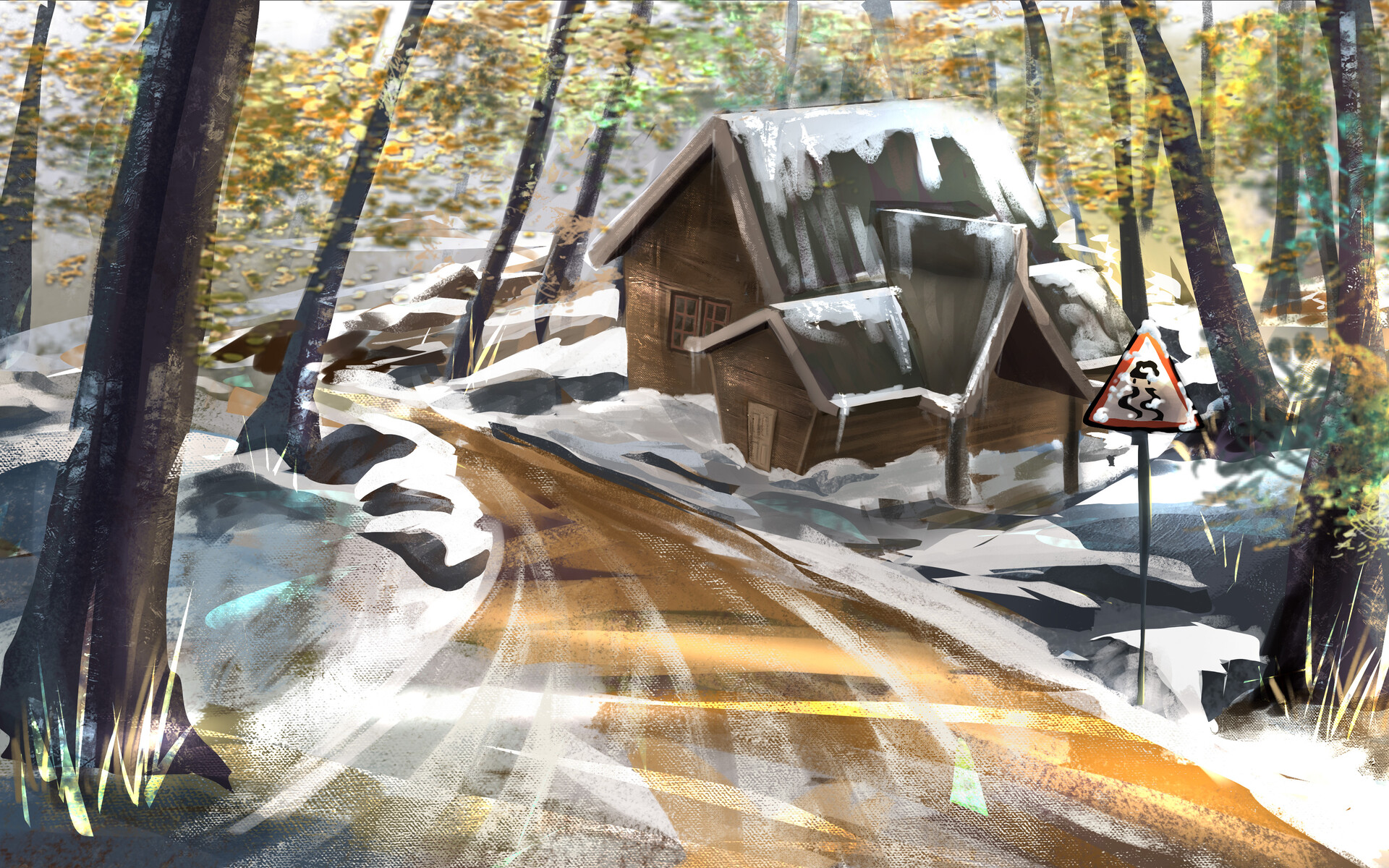 ArtStation - Snow Cabin Environment