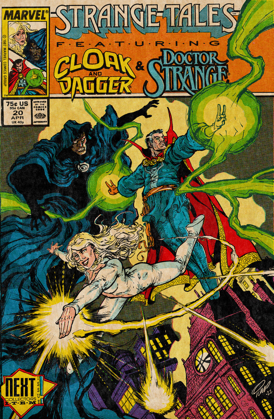 Strange Tales issue twenty cover featuring Dr. Strange as well as Cloak and Dagger. 