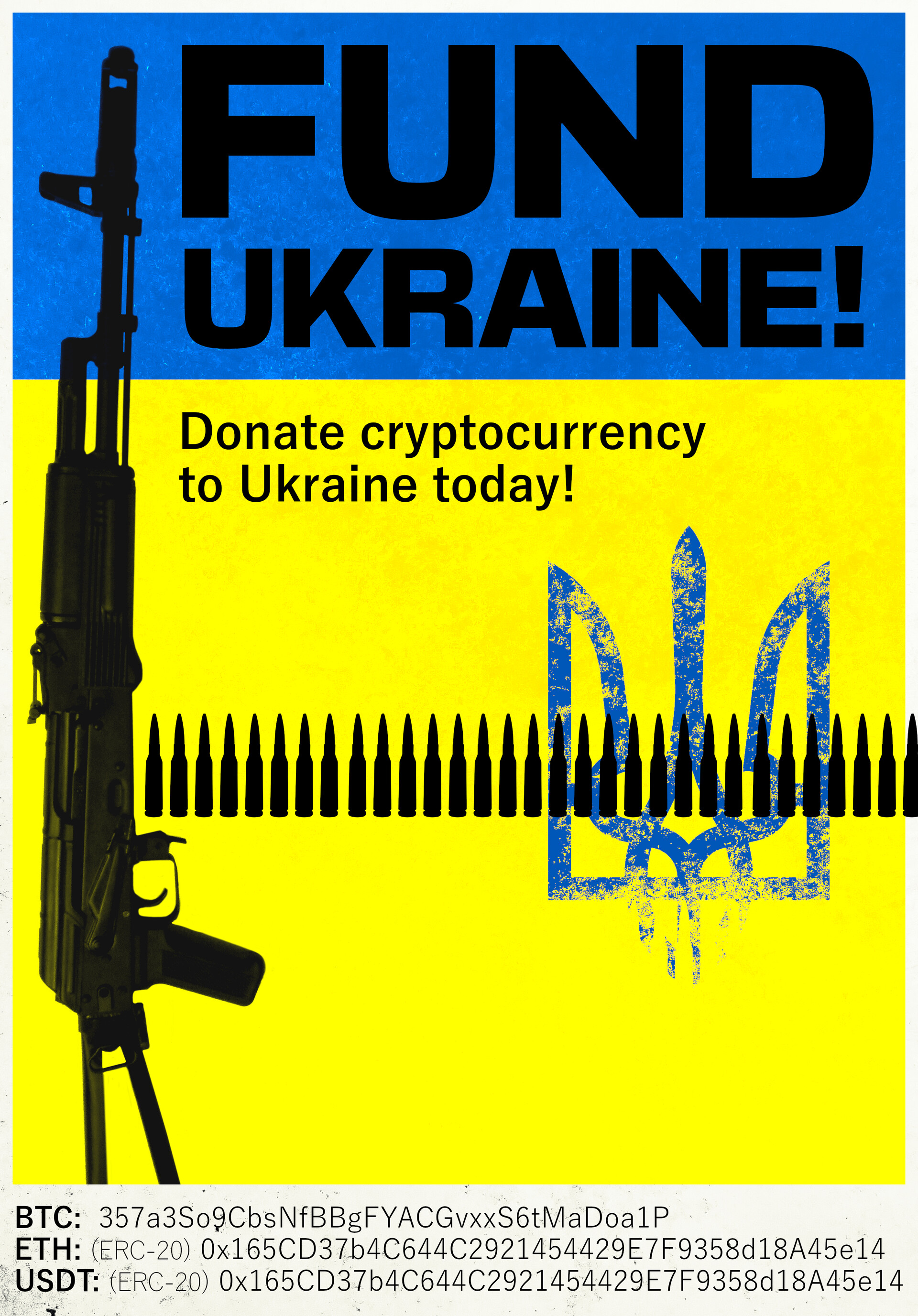 ArtStation Ukraine Propaganda Poster "FUND UKRAINE!"