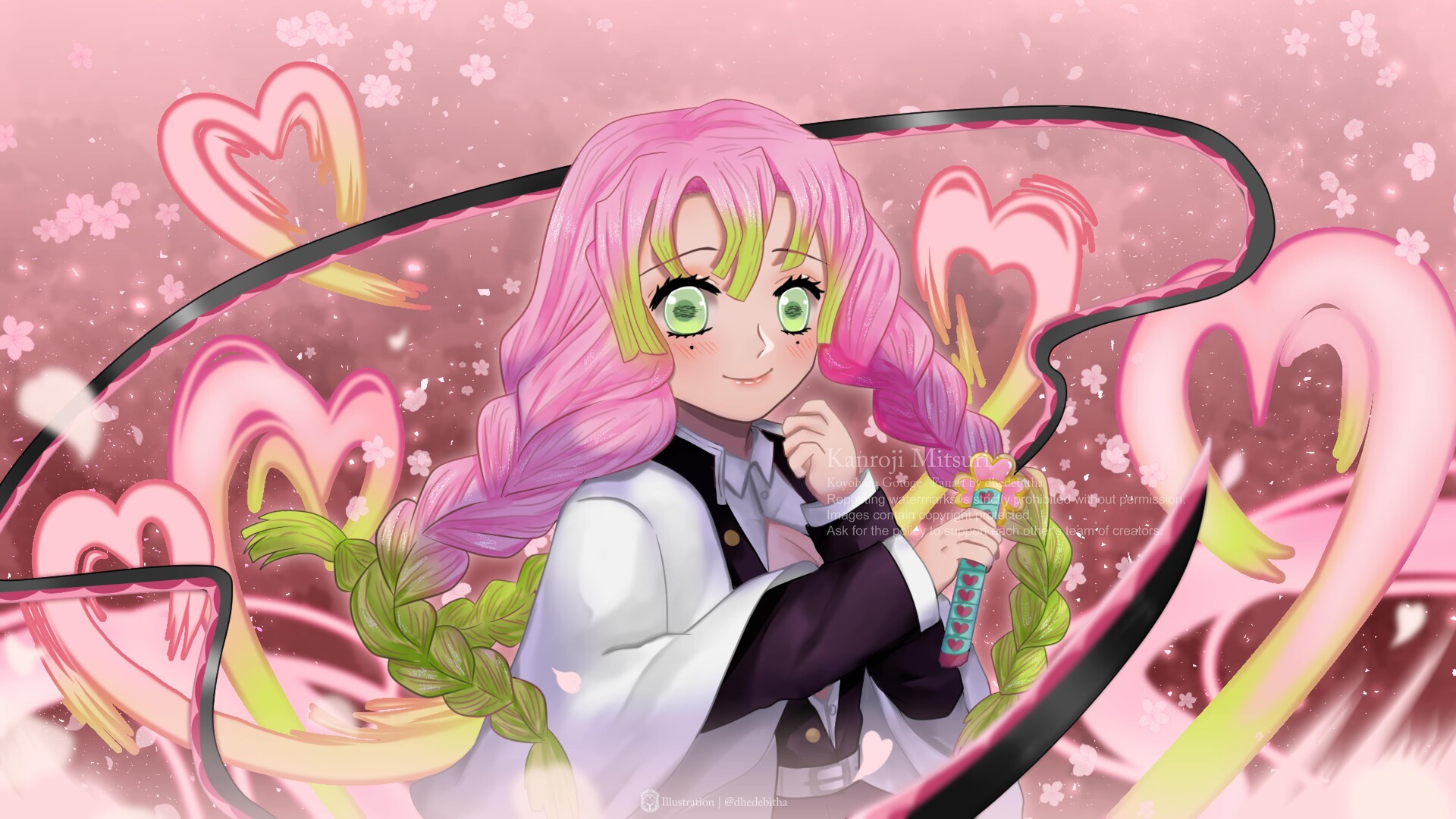 ArtStation Kanroji Mitsuri Fanart Kimetsu no