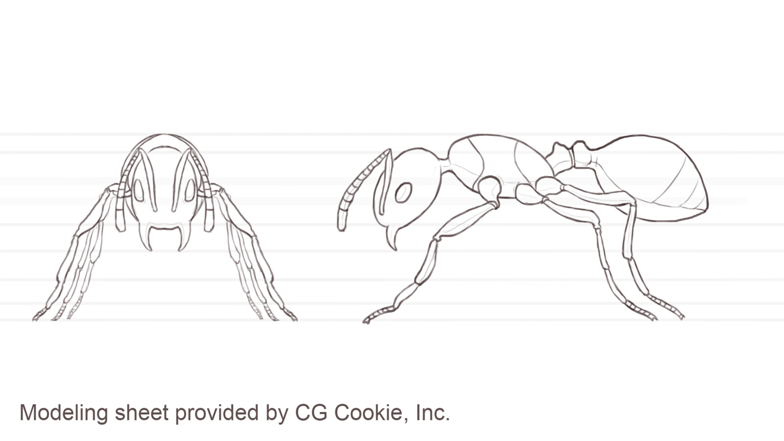 Modeling sheet provided by CG Cookie, Inc.