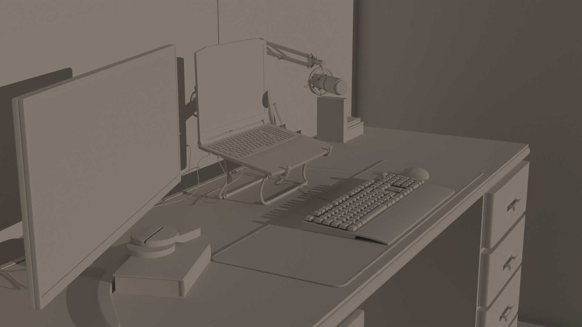 ArtStation - Clay Desk Setup