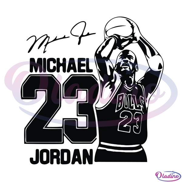 silhouette michael jordan number 23