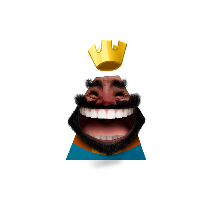 King Laughing Emote HE HE HE HA --Clash Royale-- by OsmoNoscozors