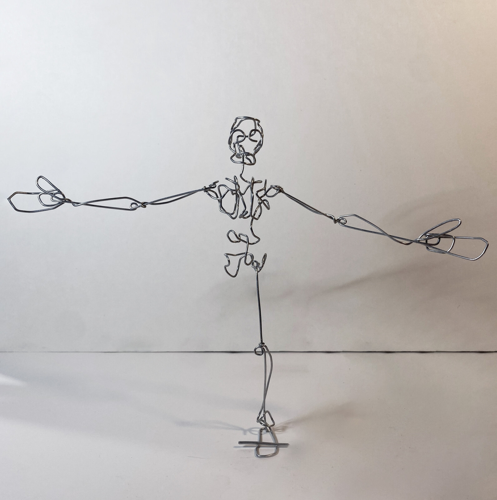 New iteration of wire man with similar face.  Body changed to have better joints for bending as a rig