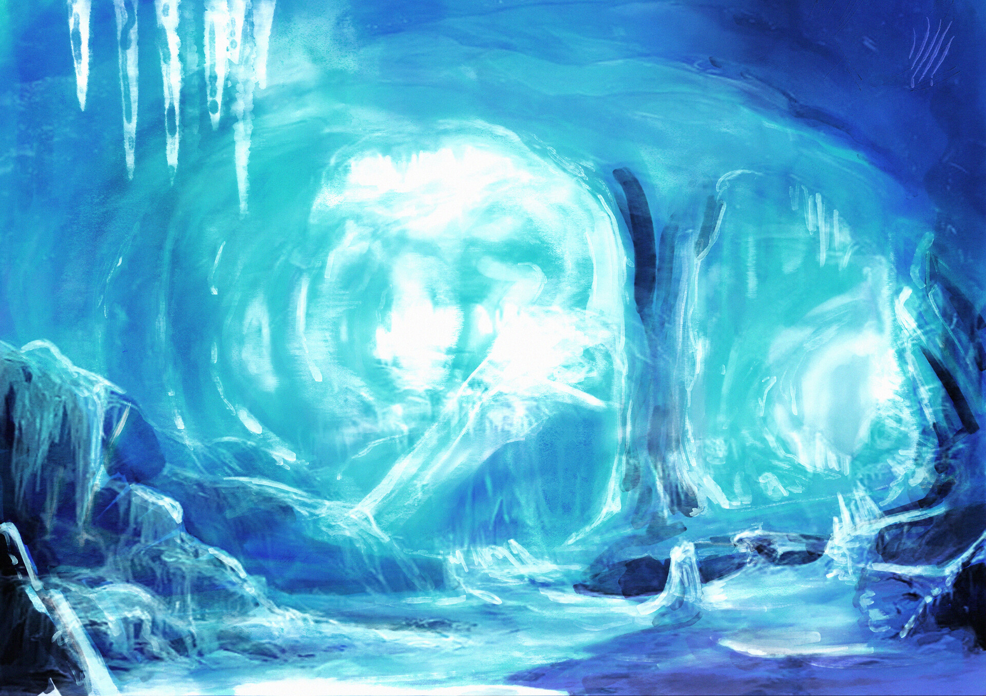 ArtStation - Forming the ice - Ice cave [in progress]
