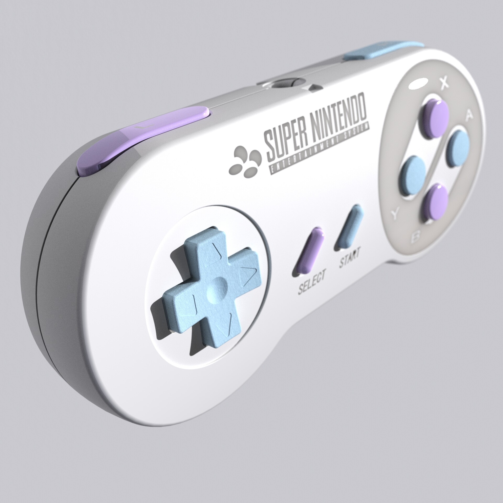 ArtStation - Super Nintendo Controller COLOR