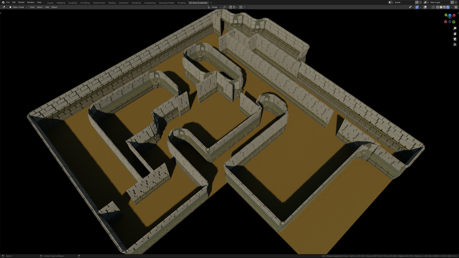 Melzar's Maze - Basement overview