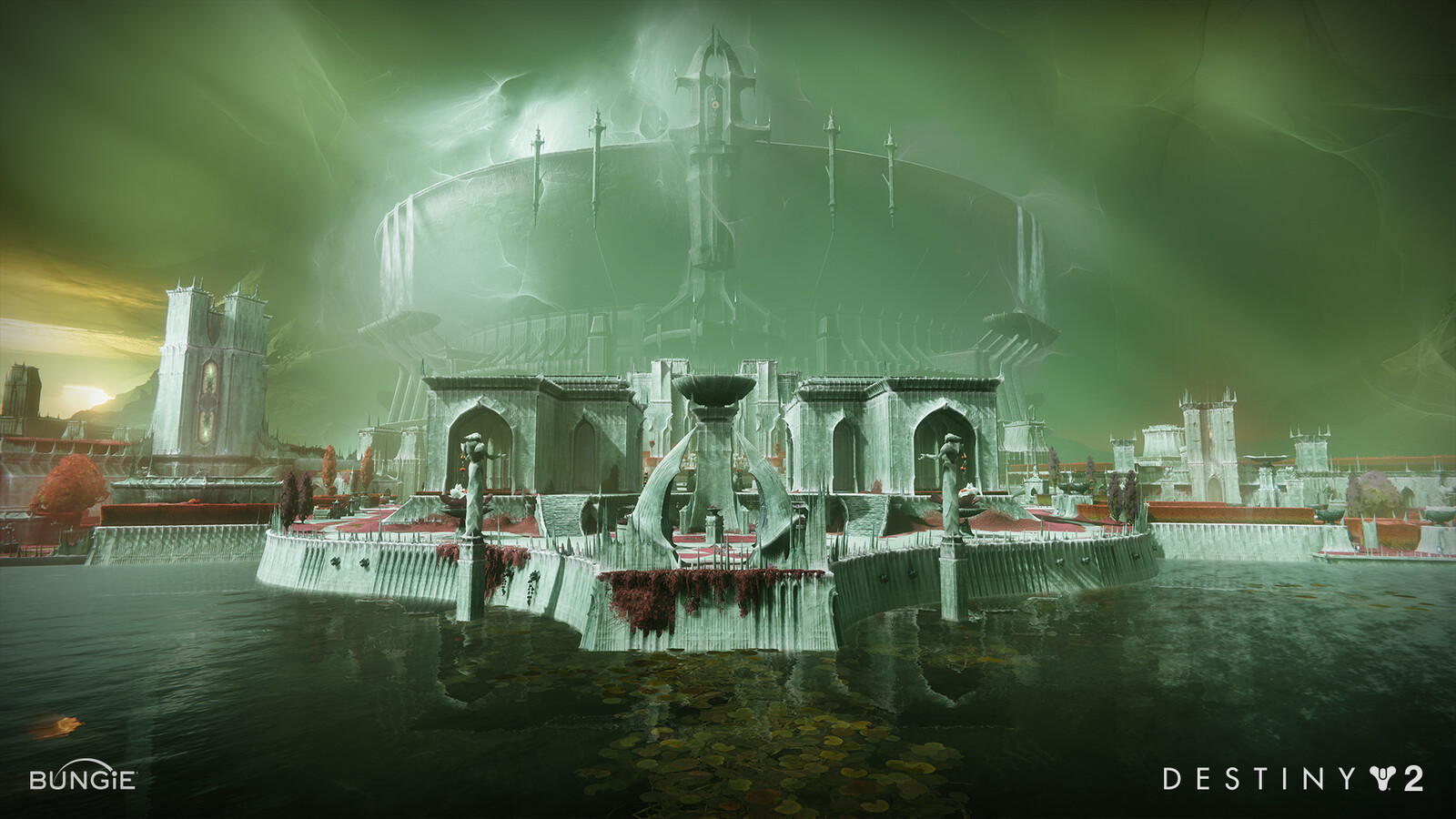 Savathun's iconic palace in the background was concepted by Dima Goryainov and modeled by Ethan Scheu.