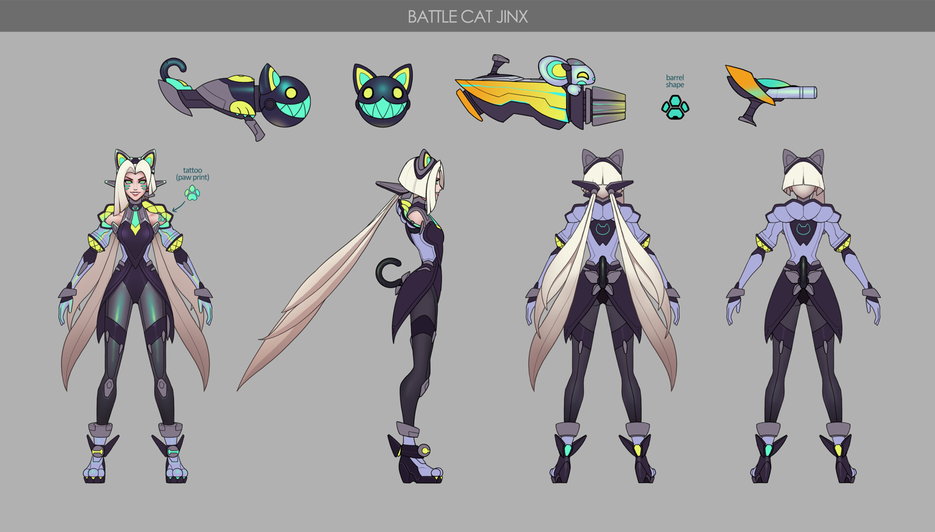 jinx | 𝕓𝕒𝕥𝕥𝕝𝕖 𝕔𝕒𝕥 Minecraft Skin