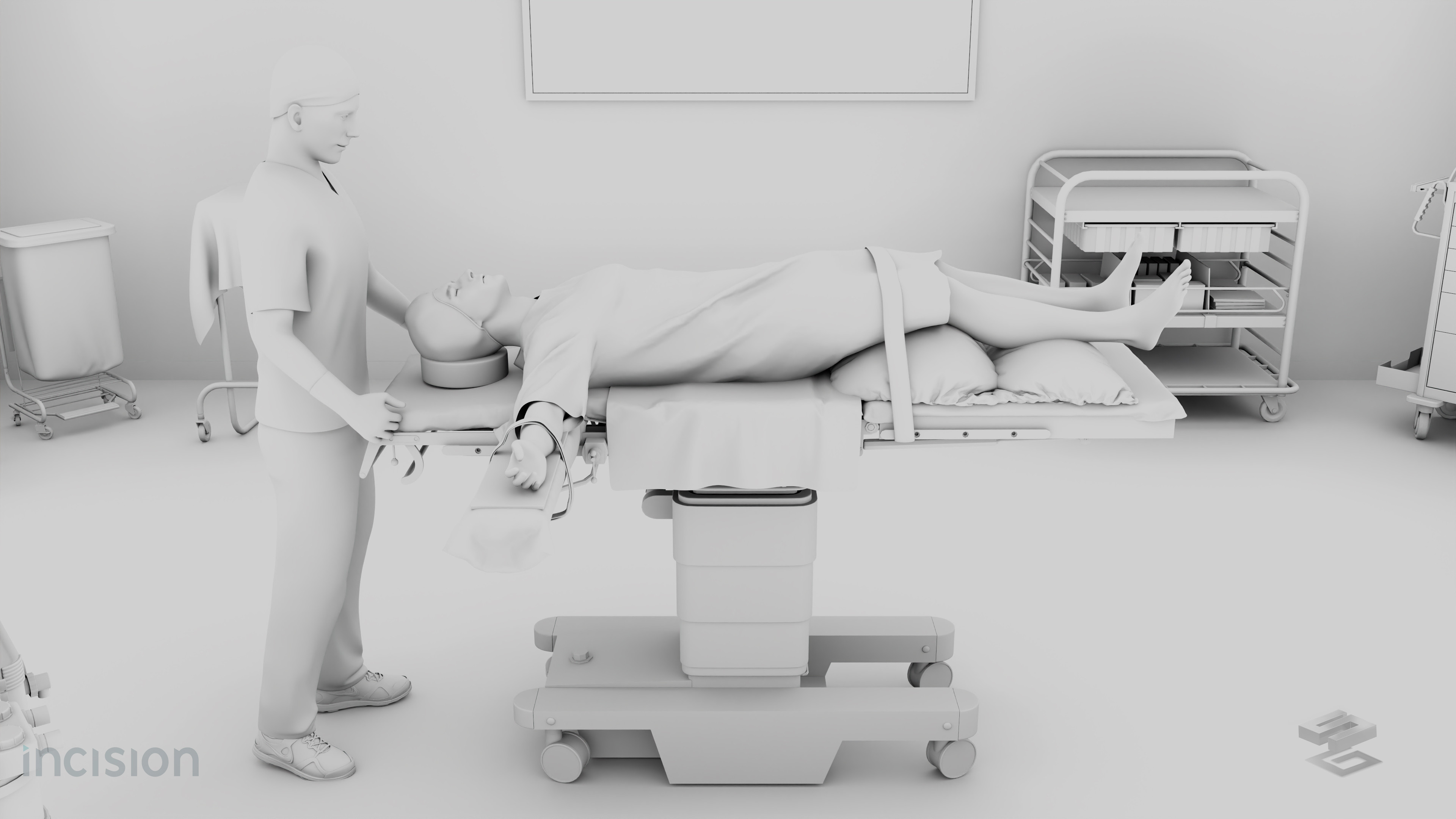 OCC Pass - Side view of Supine patient positioning