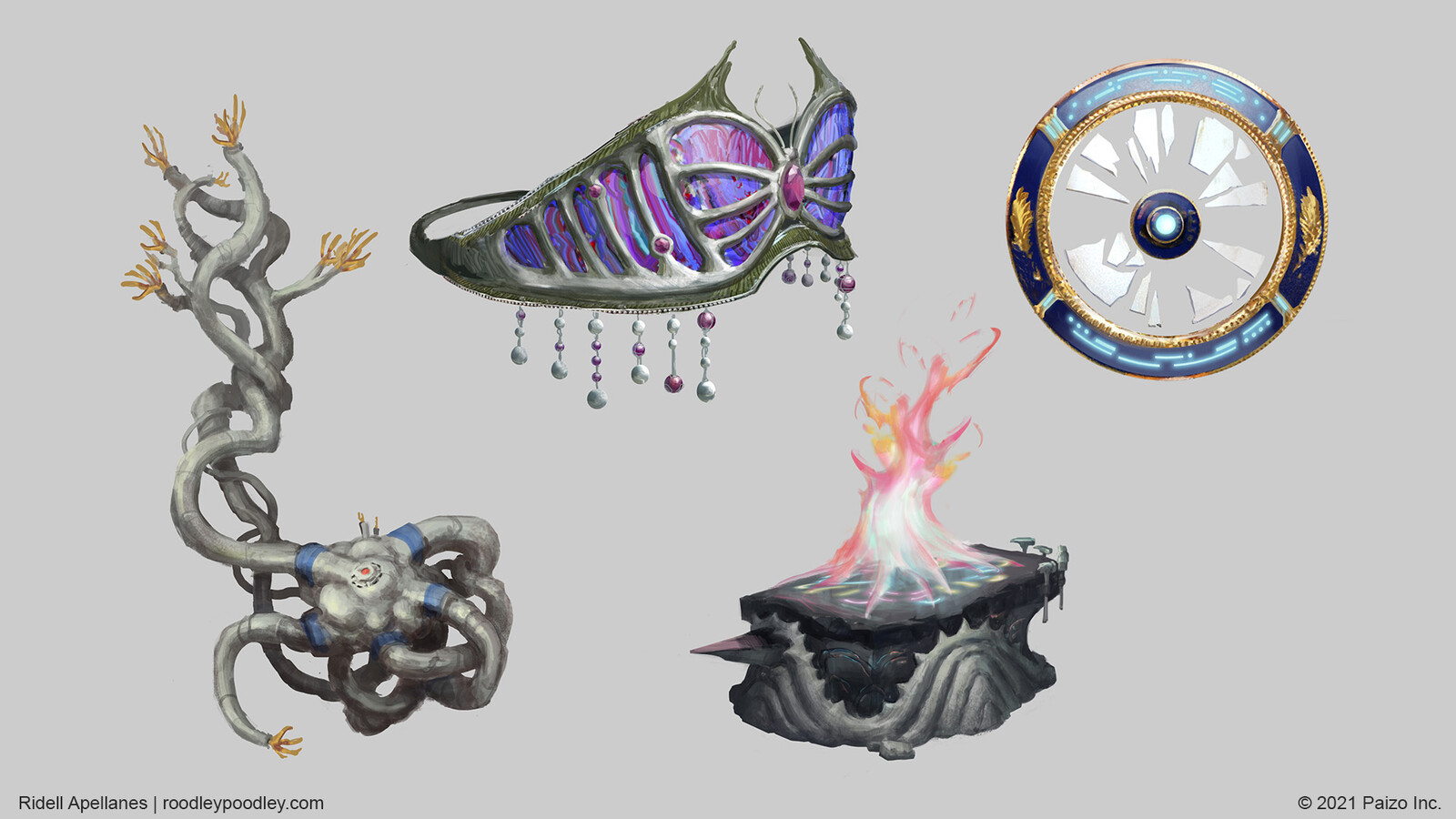 Final Images - Everlength Rope, Diadem of Desna, Tytarian's Anvil, Gap Recollective Symbol
