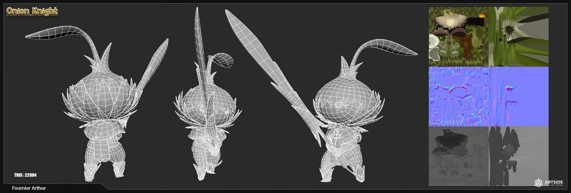 Arthur Fournier Onion Knight with his Leek sword