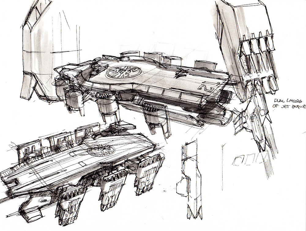 Early pen and marker sketchbook pages. 