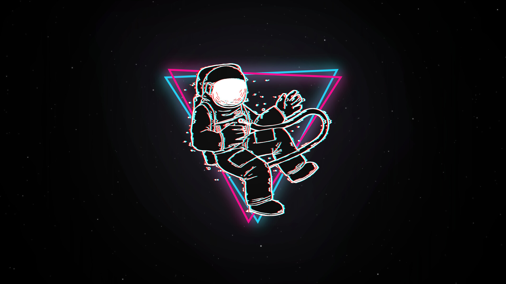 ArtStation - Astronaut In Retro Glitch Space