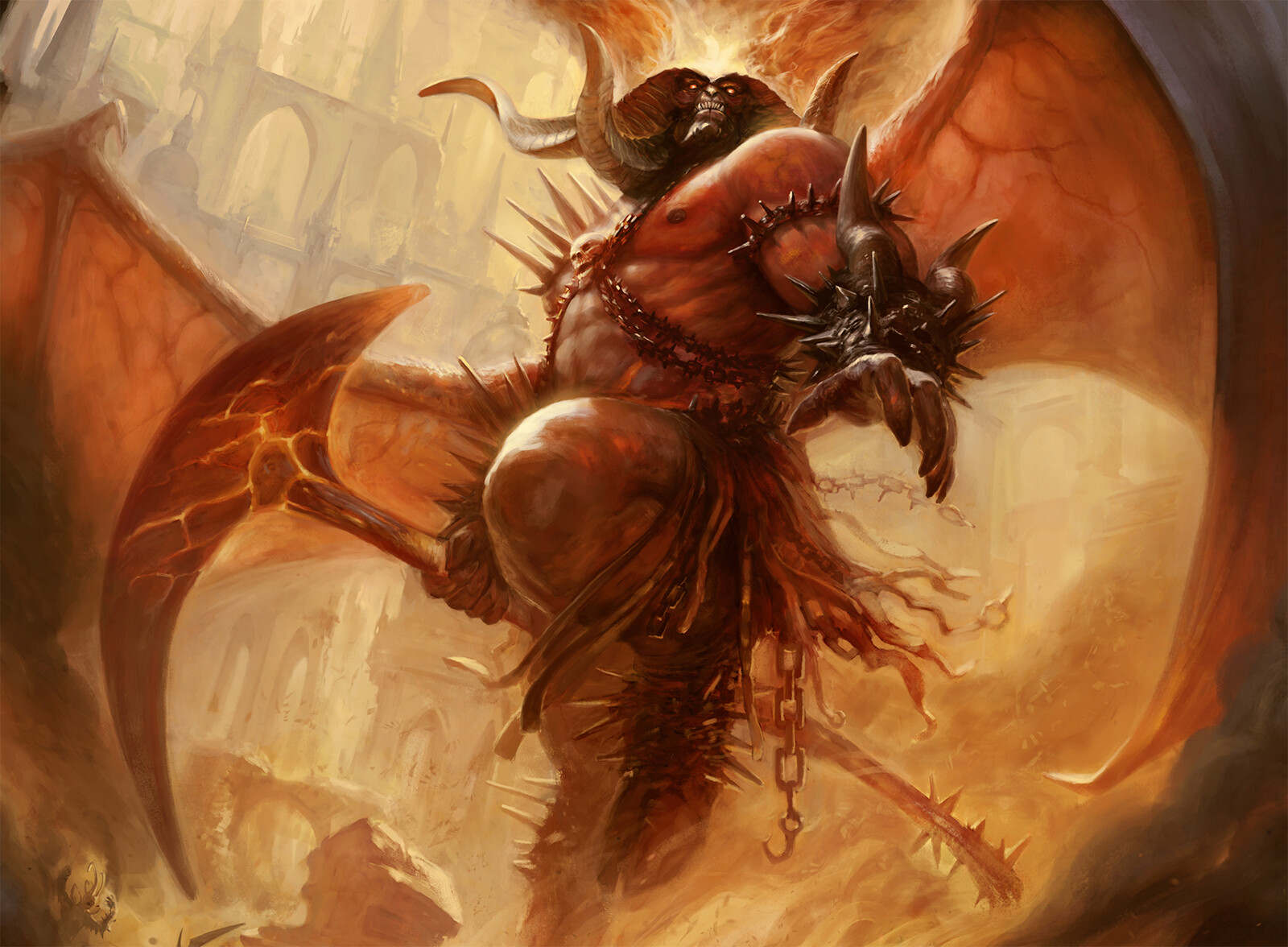 Rakdos, Lord of Riots , for Magic the Gathering's "Ravnica Allegiance Guild Kits". Also reprinted for "Commander Legends set".  2019