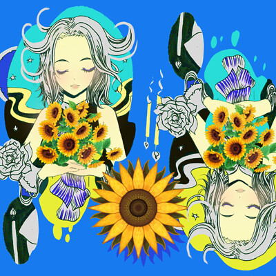 Meisanmui nft design and illustration sunflower2
