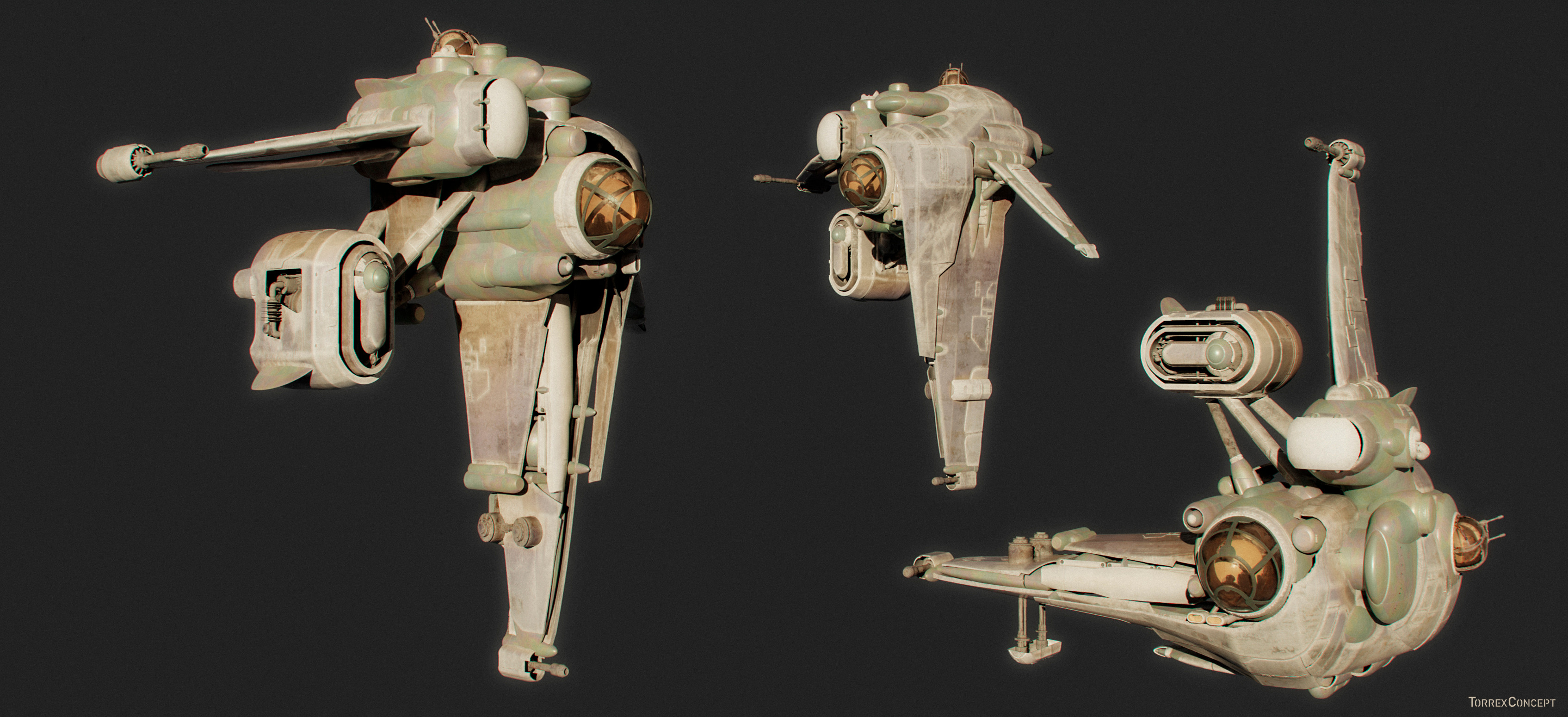 Fuselage textured renders.