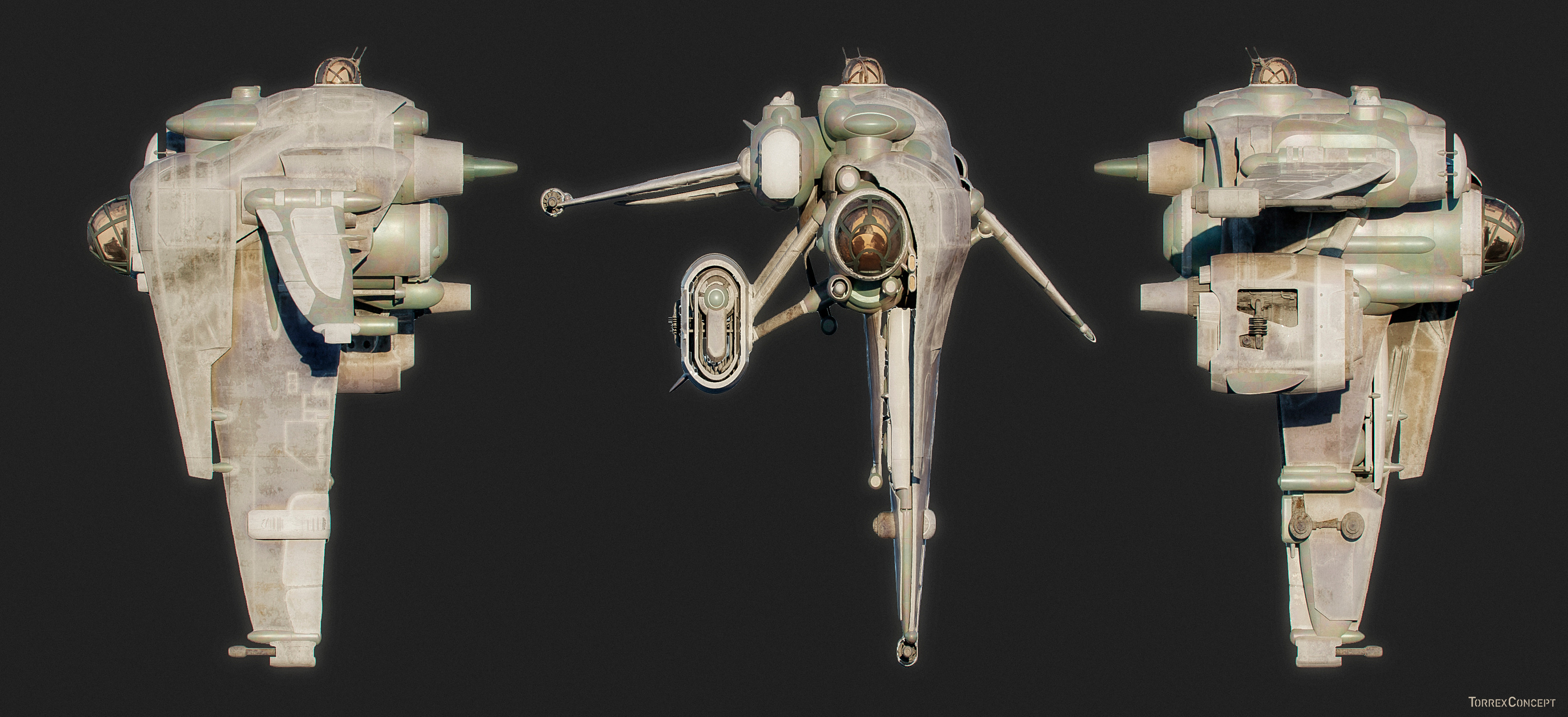 Fuselage textured views.