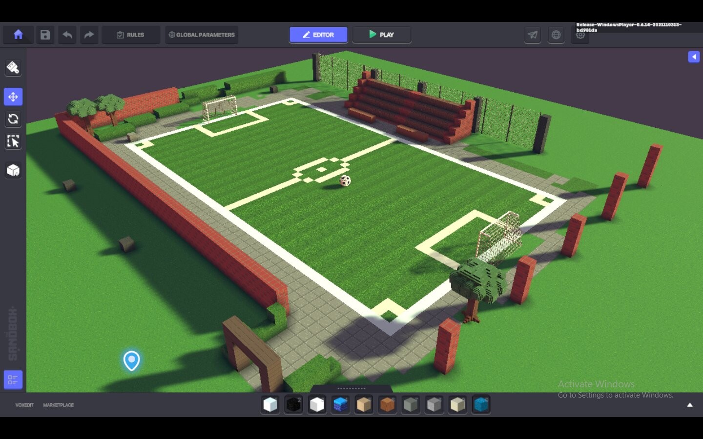 ArtStation Football Field in Sandbox Game Maker