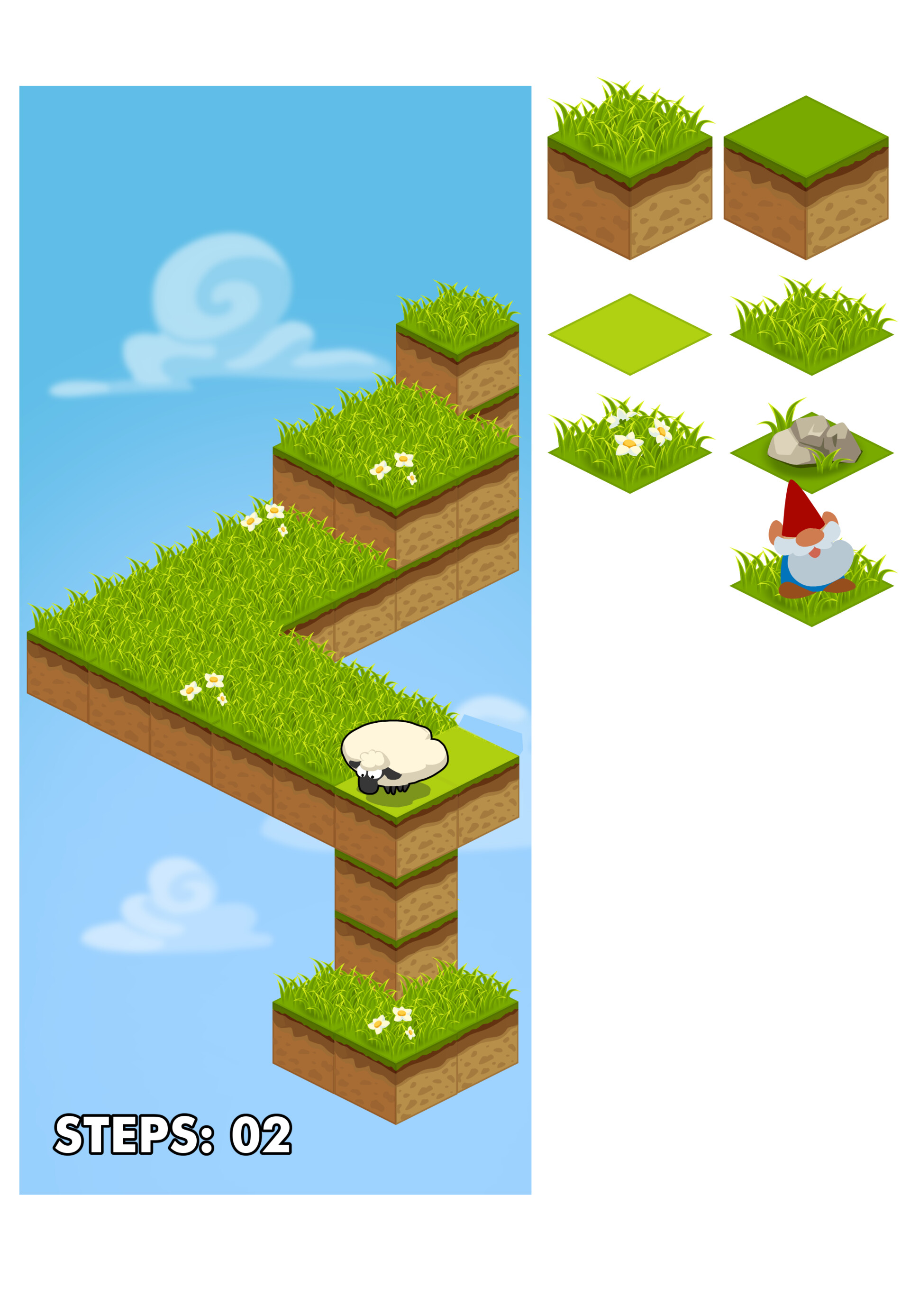 ArtStation Sheep eat grass