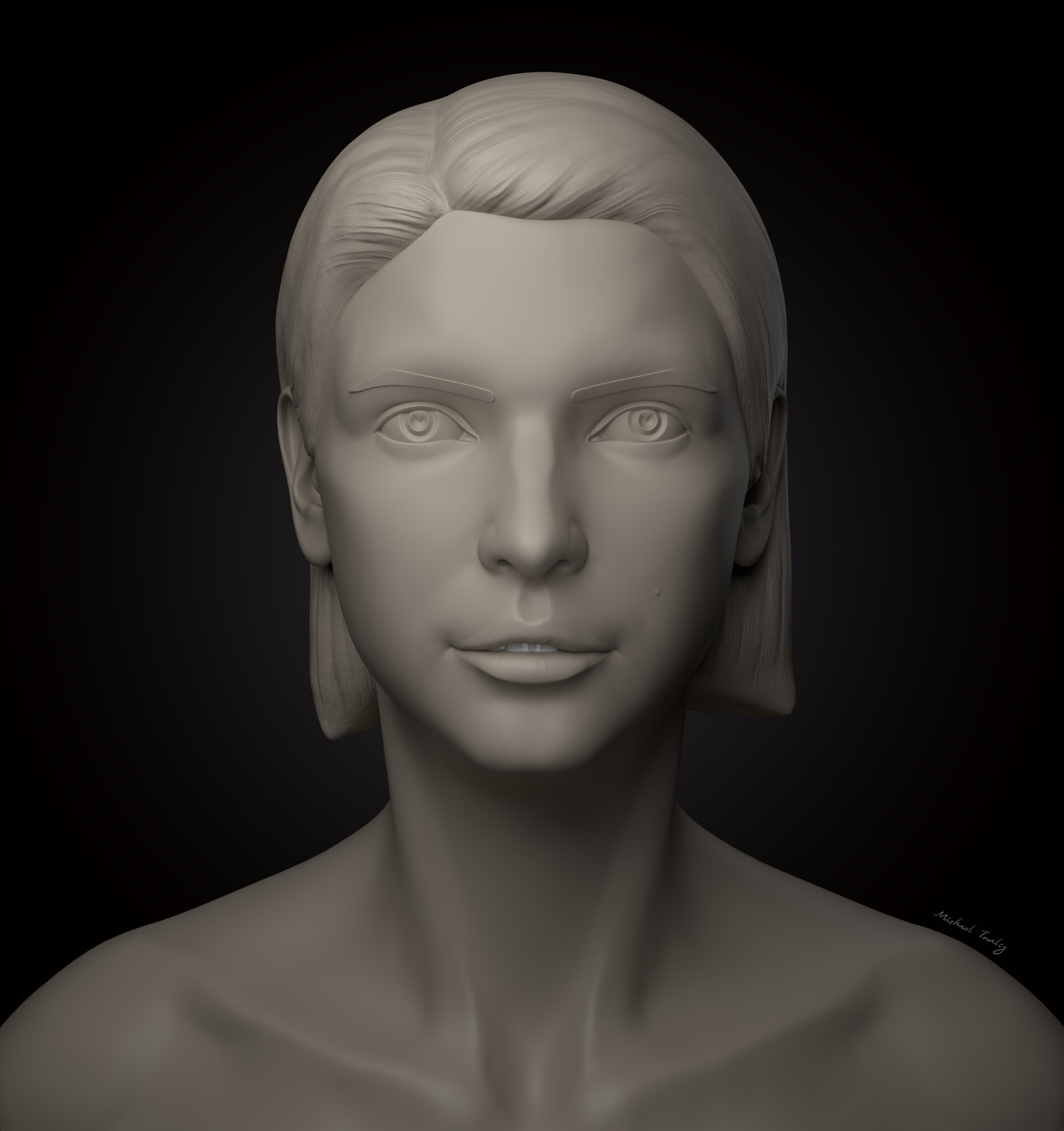 ArtStation - Child head carving