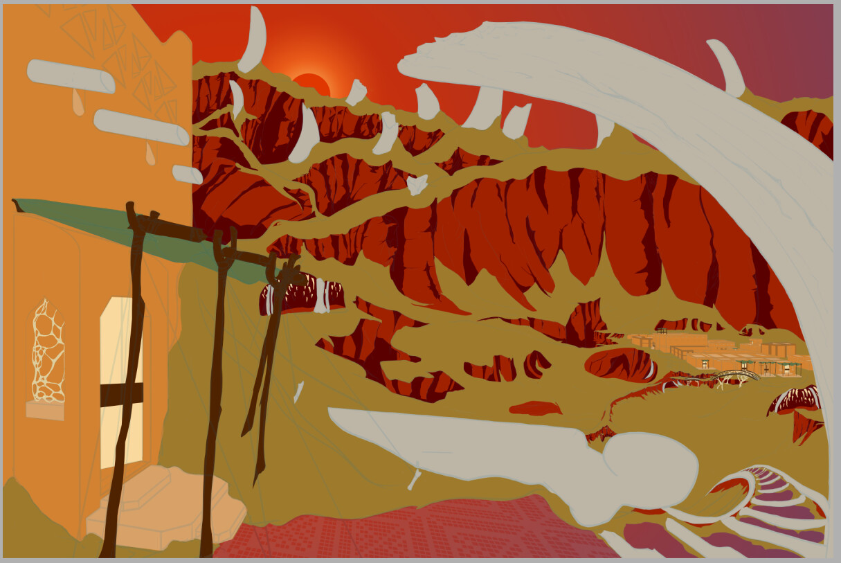 Progress 6 - Darks in cliffs