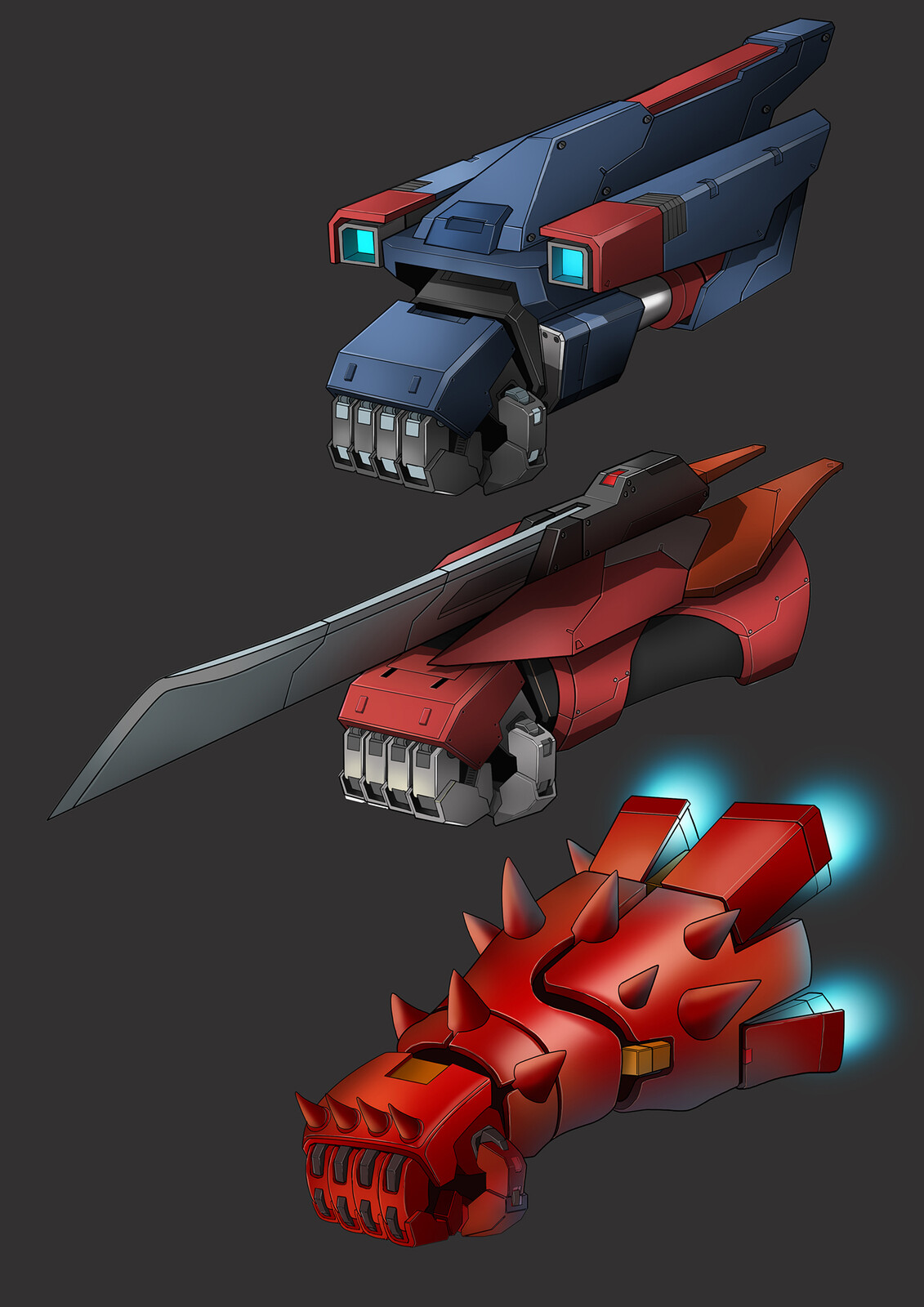 Mecha Hands Commissions works