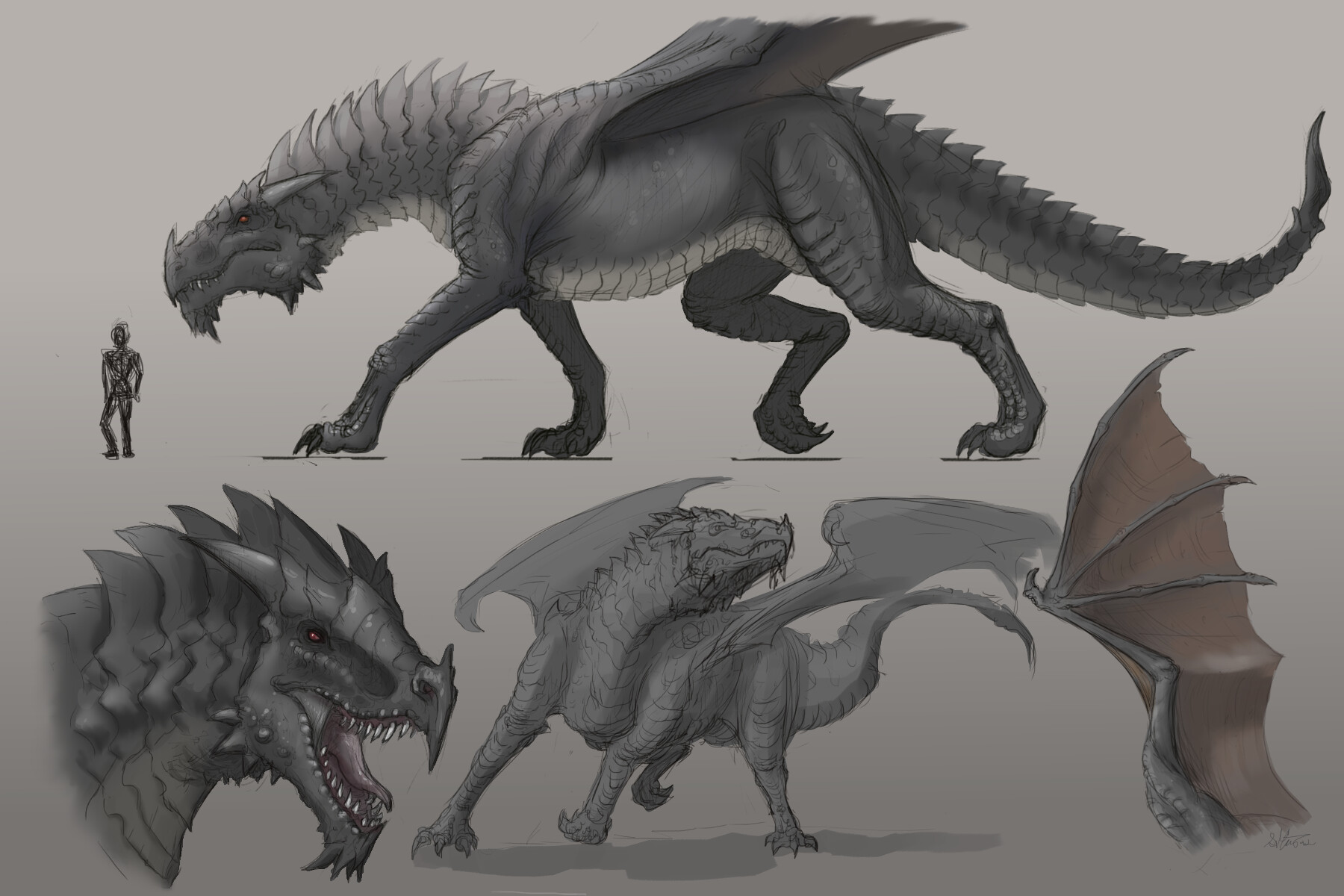 ArtStation Black Dragon concept